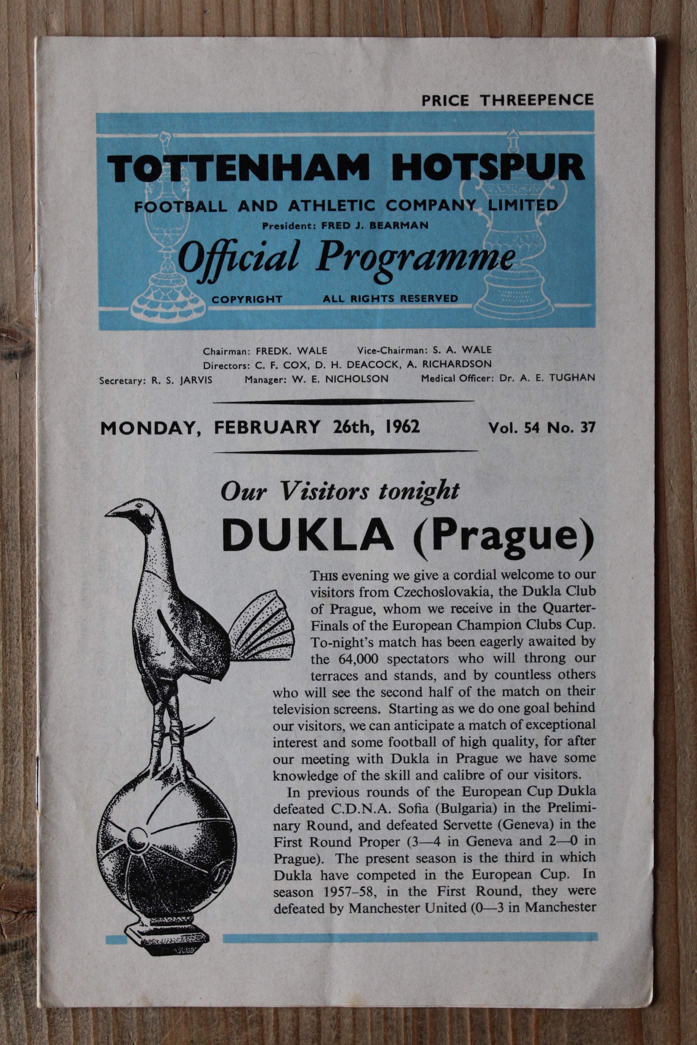 Tottenham Hotspur FC v Dukla Prague