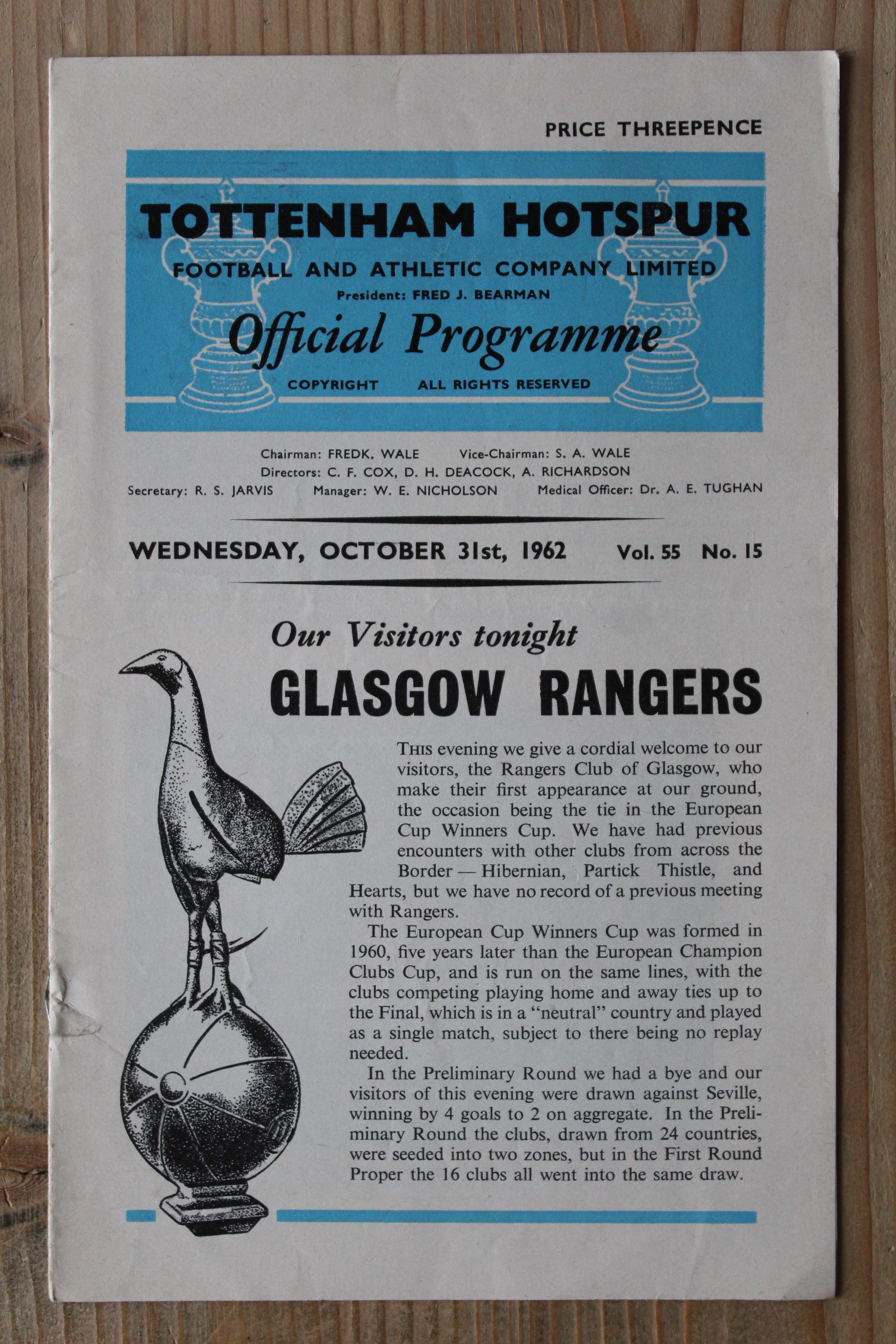 Tottenham Hotspur FC v Rangers (Glasgow) FC