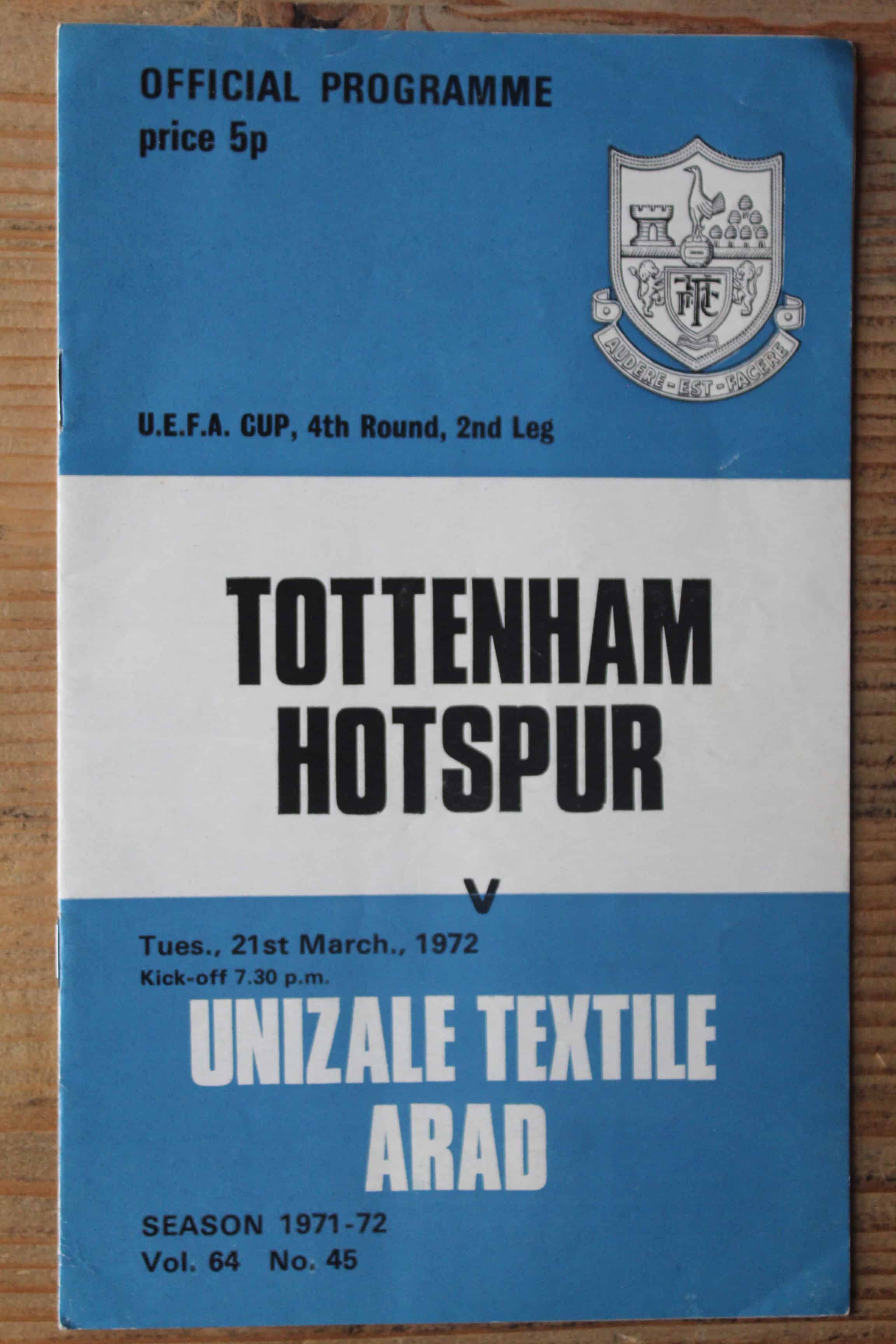 Tottenham Hotspur FC v Unizale Textile  Arad