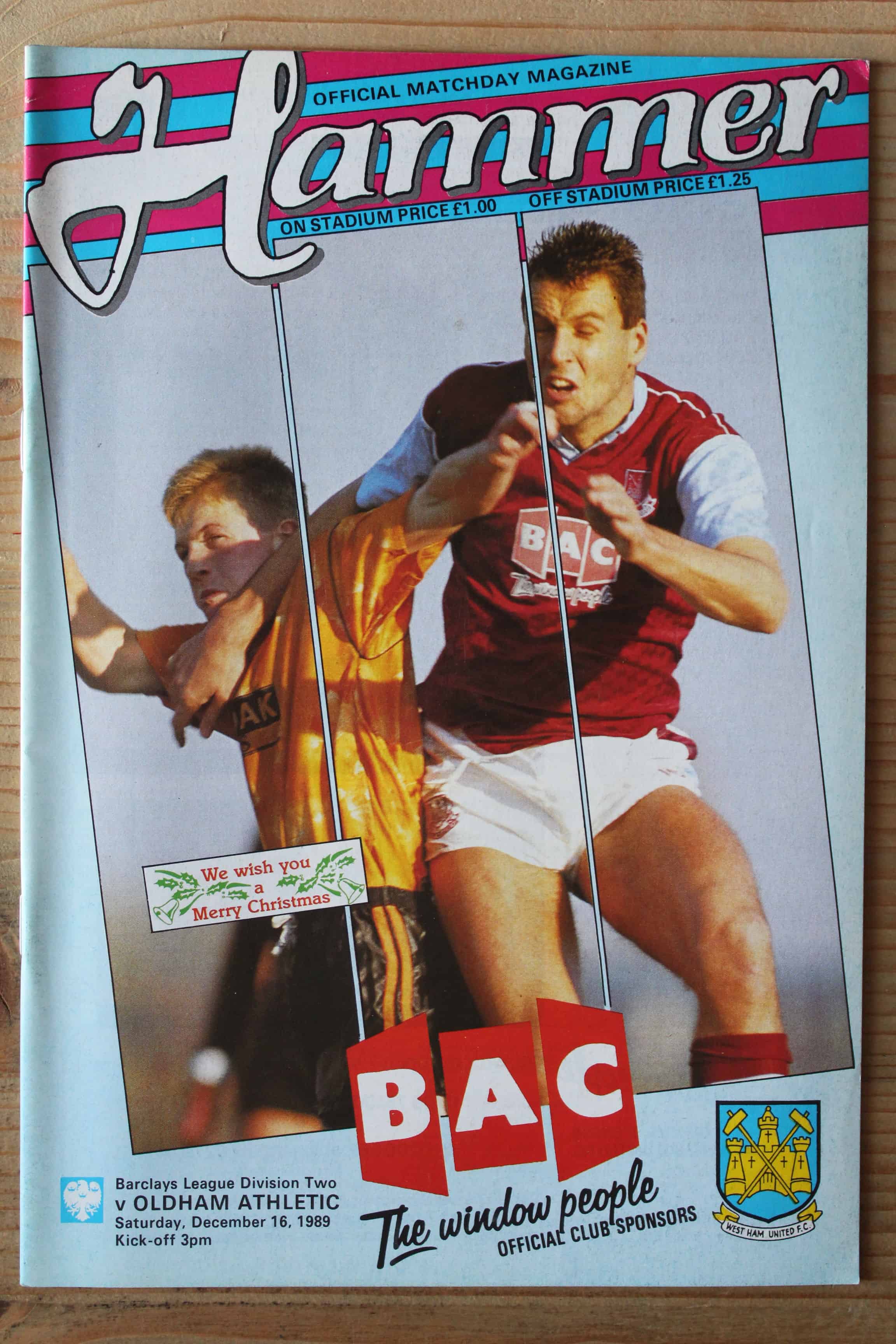 West Ham United FC v Oldham Athletic FC