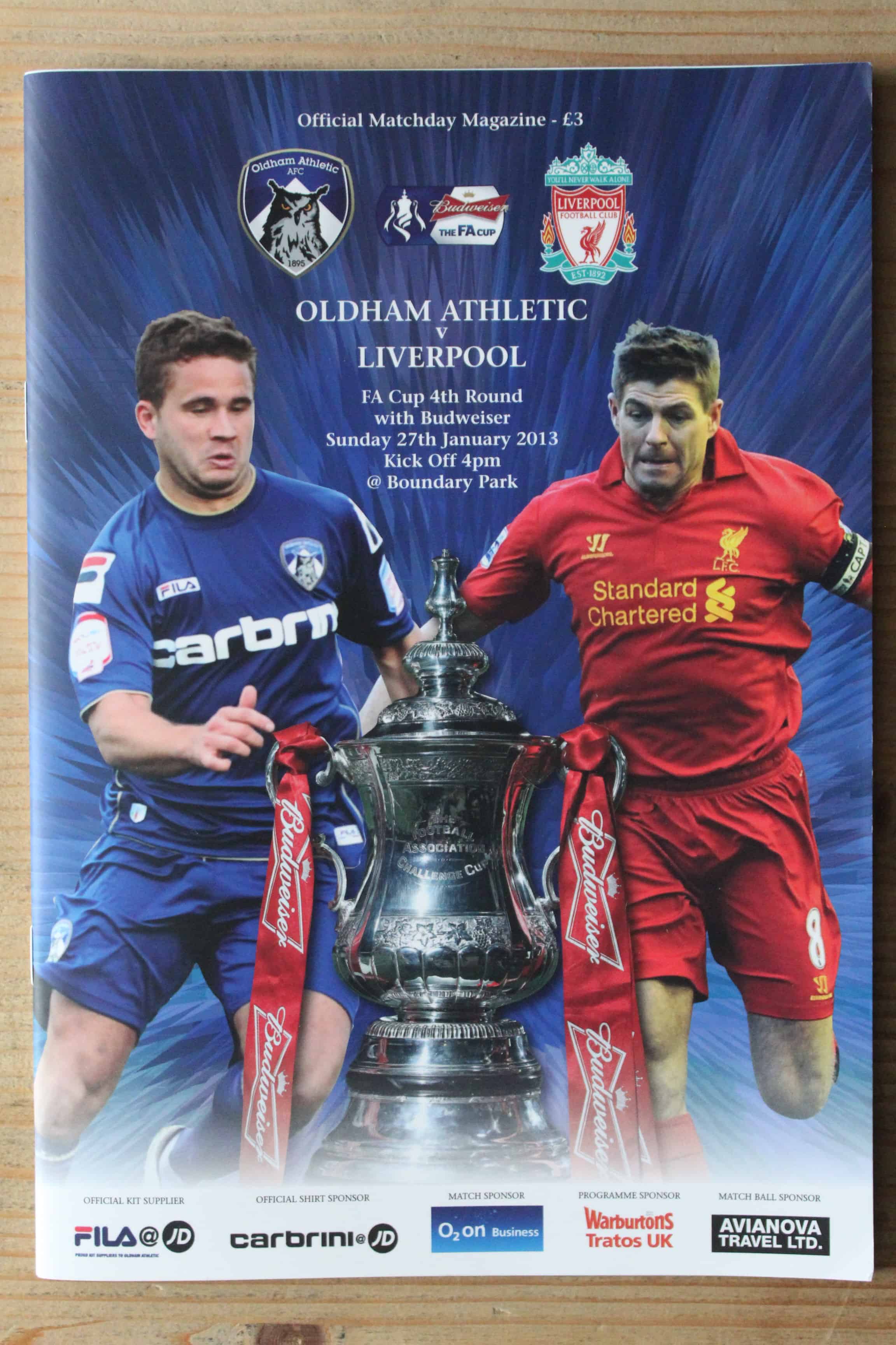 Oldham Athletic FC v Liverpool FC