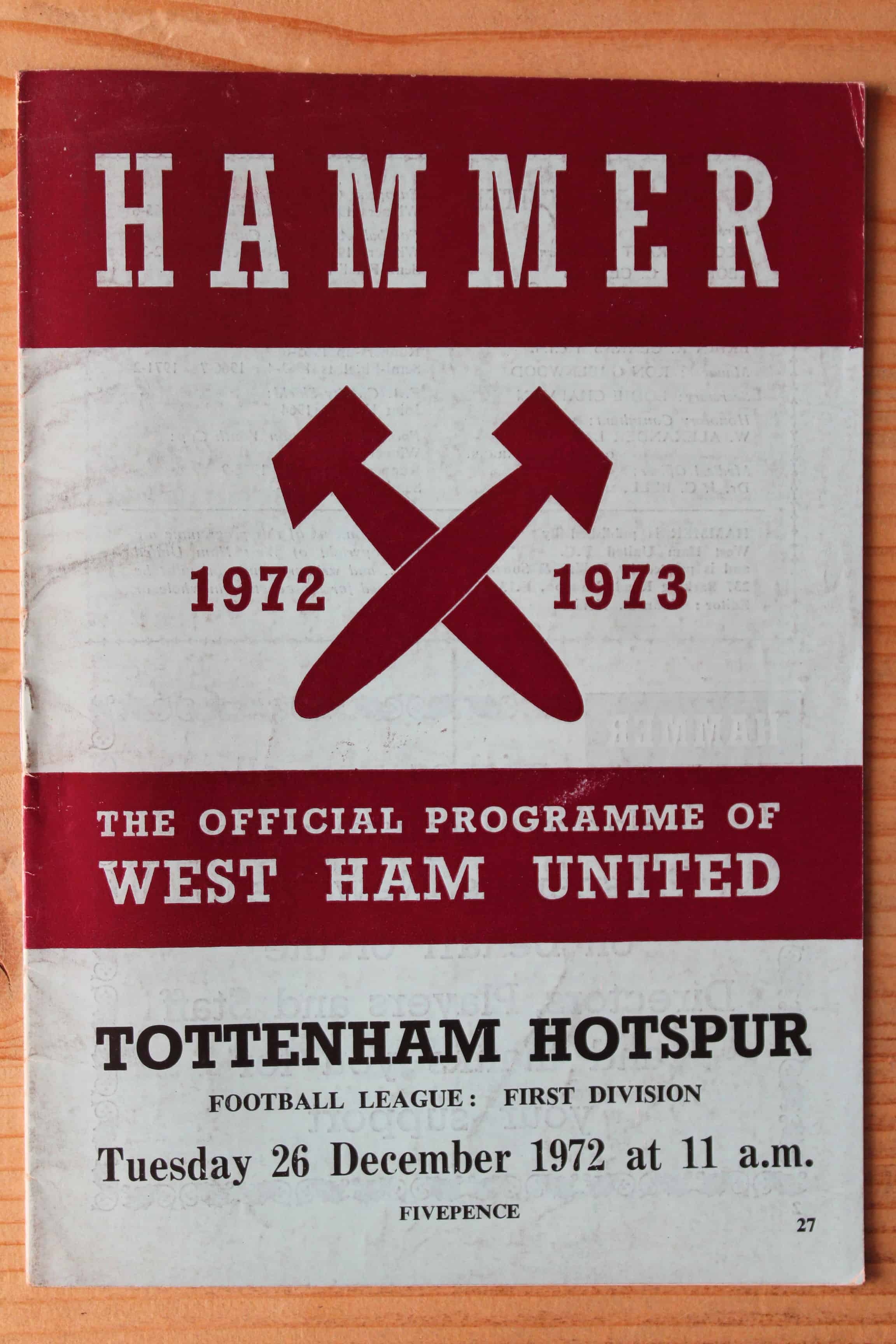 West Ham United FC v Tottenham Hotspur FC