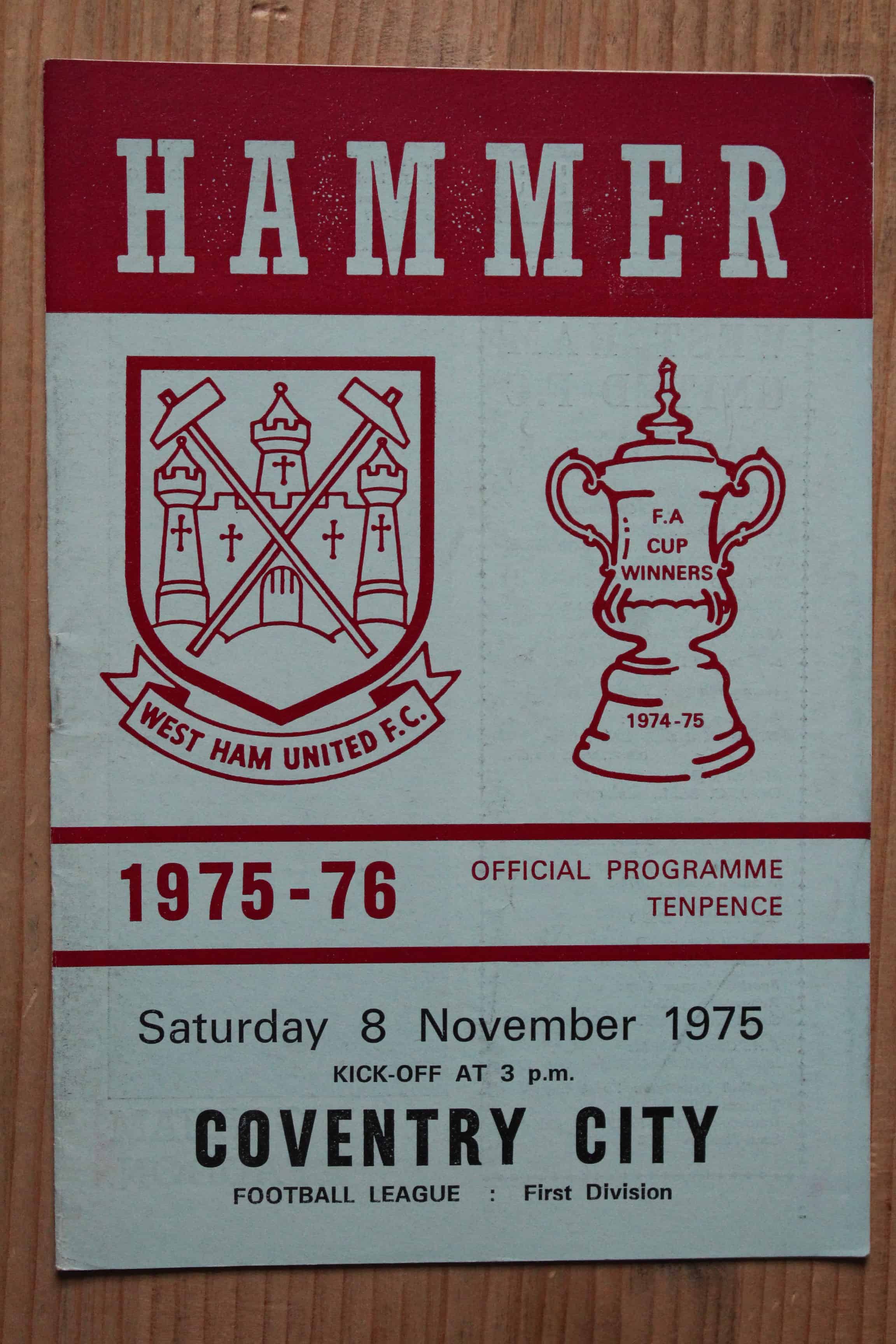 West Ham United FC v Coventry City FC