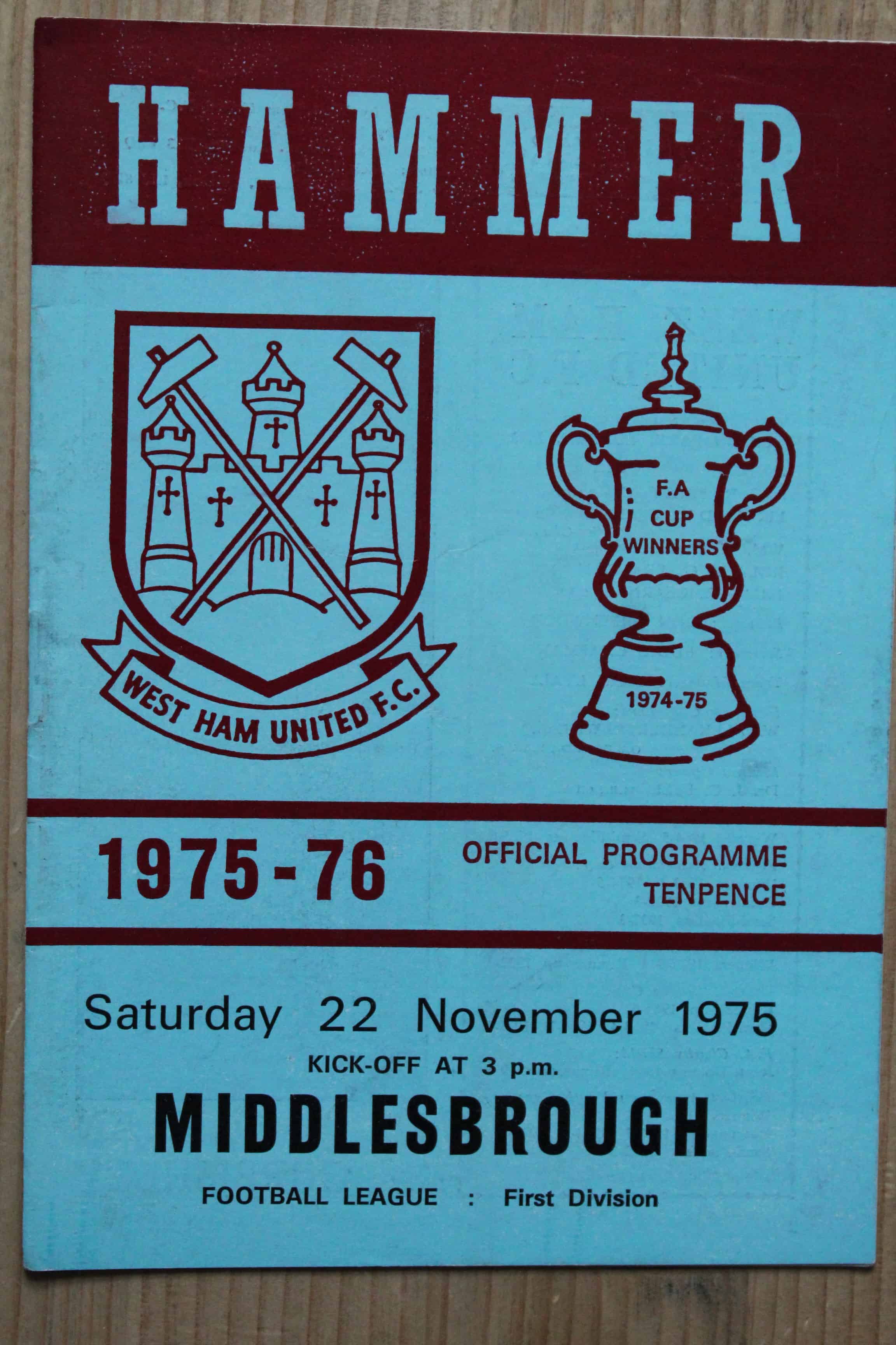 West Ham United FC v Middlesbrough FC