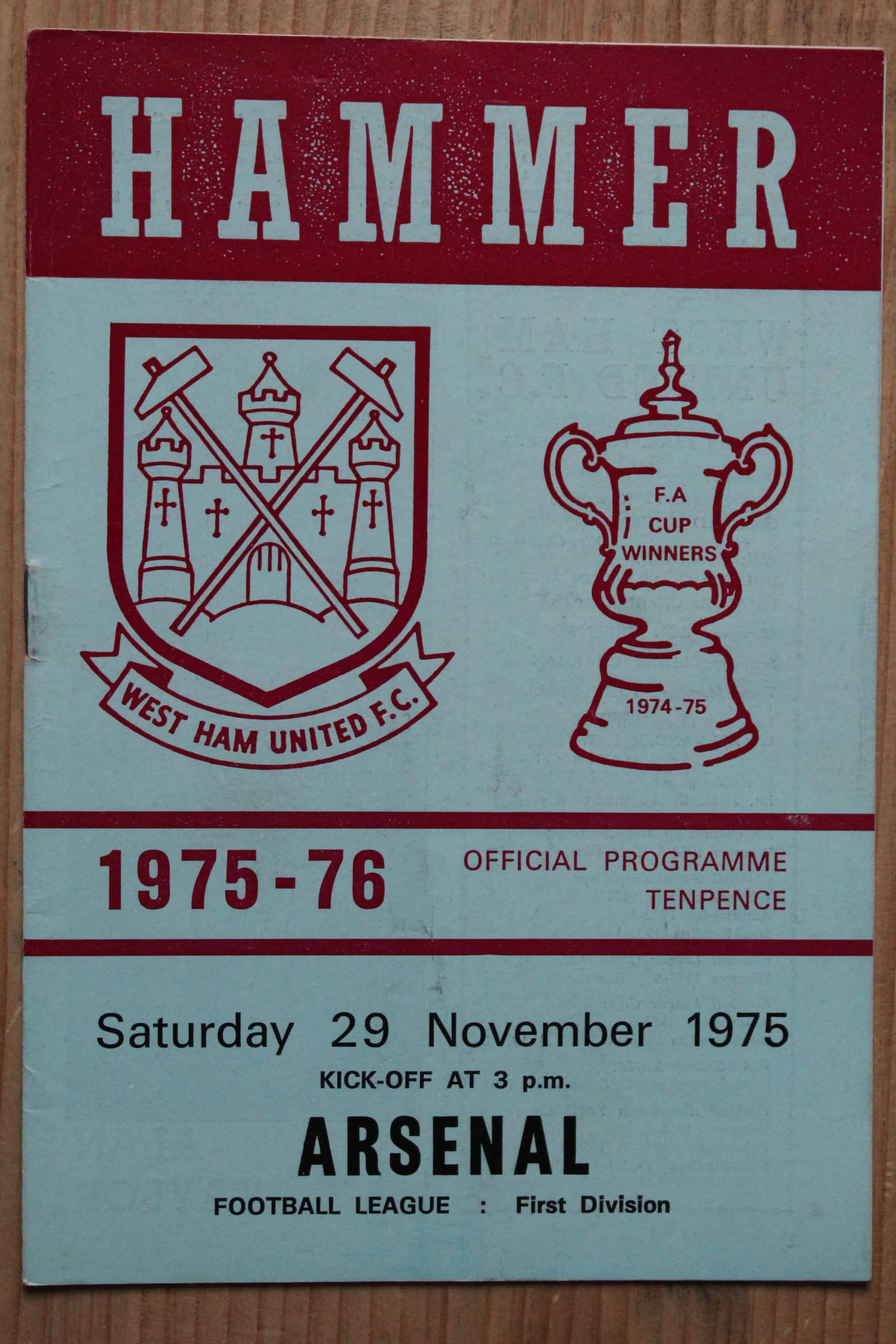 West Ham United FC v Arsenal FC