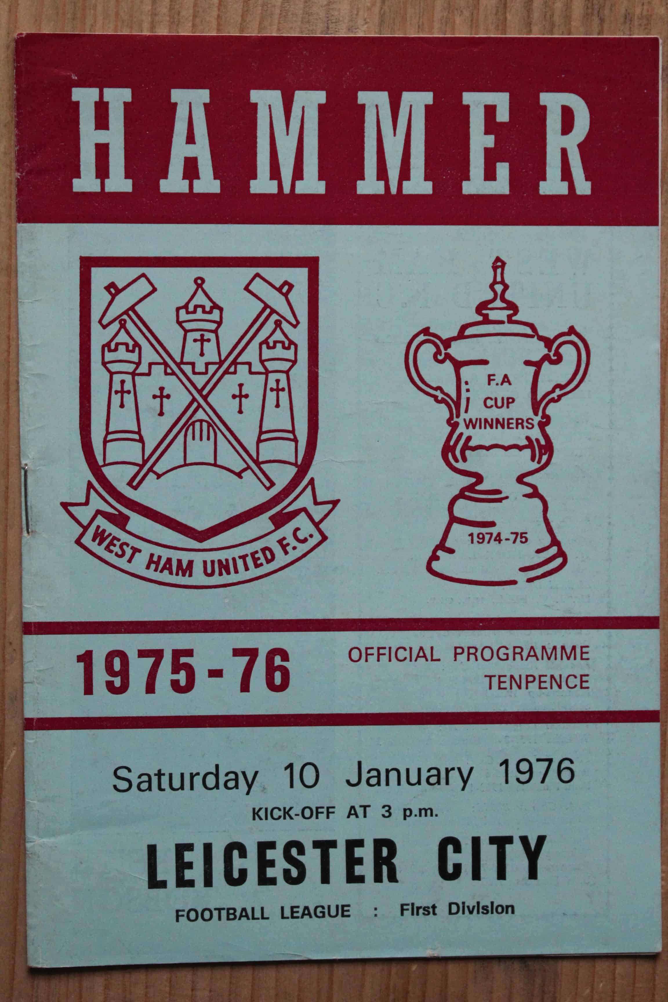 West Ham United FC v Leicester City FC