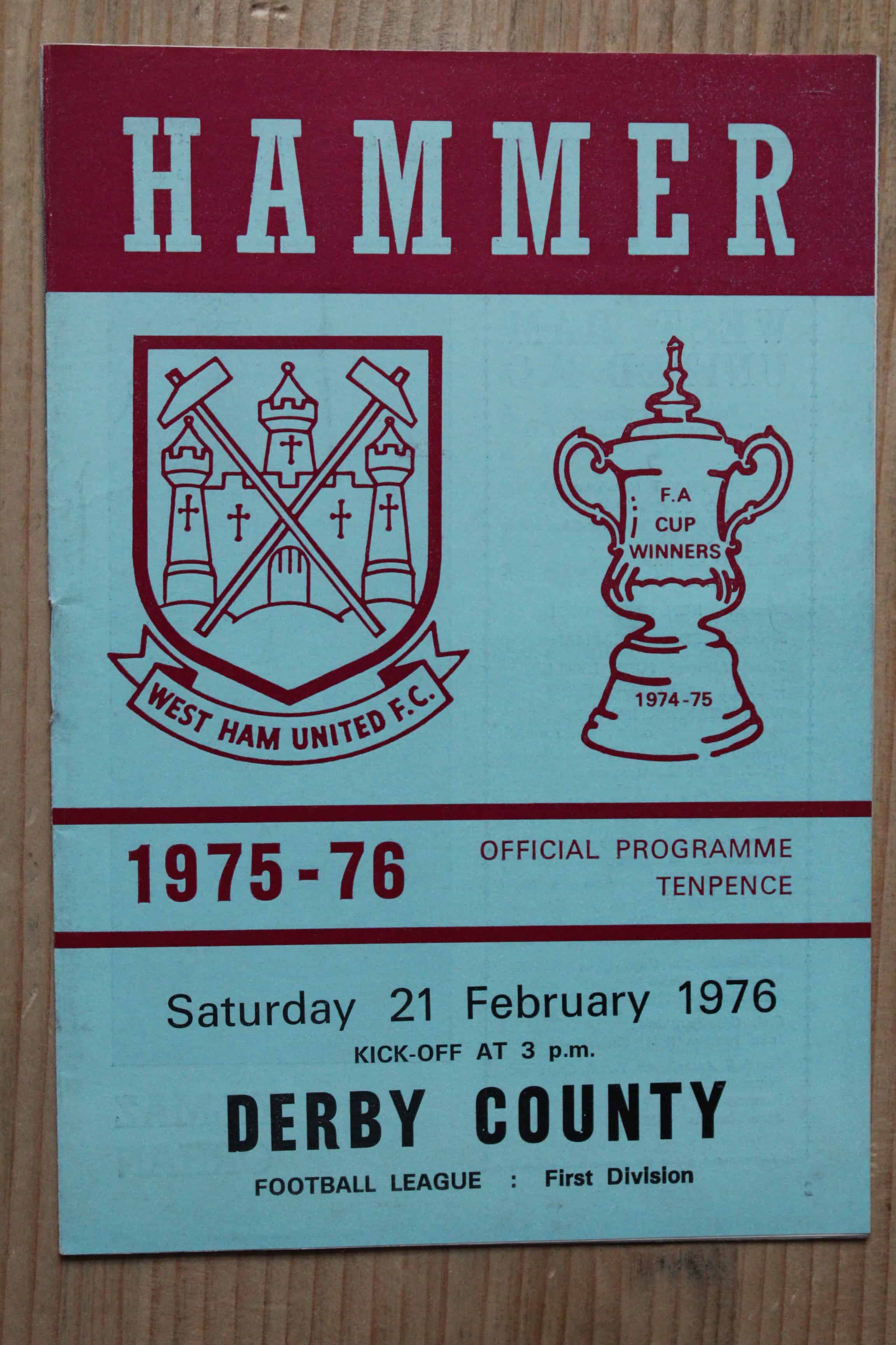 West Ham United FC v Derby County FC