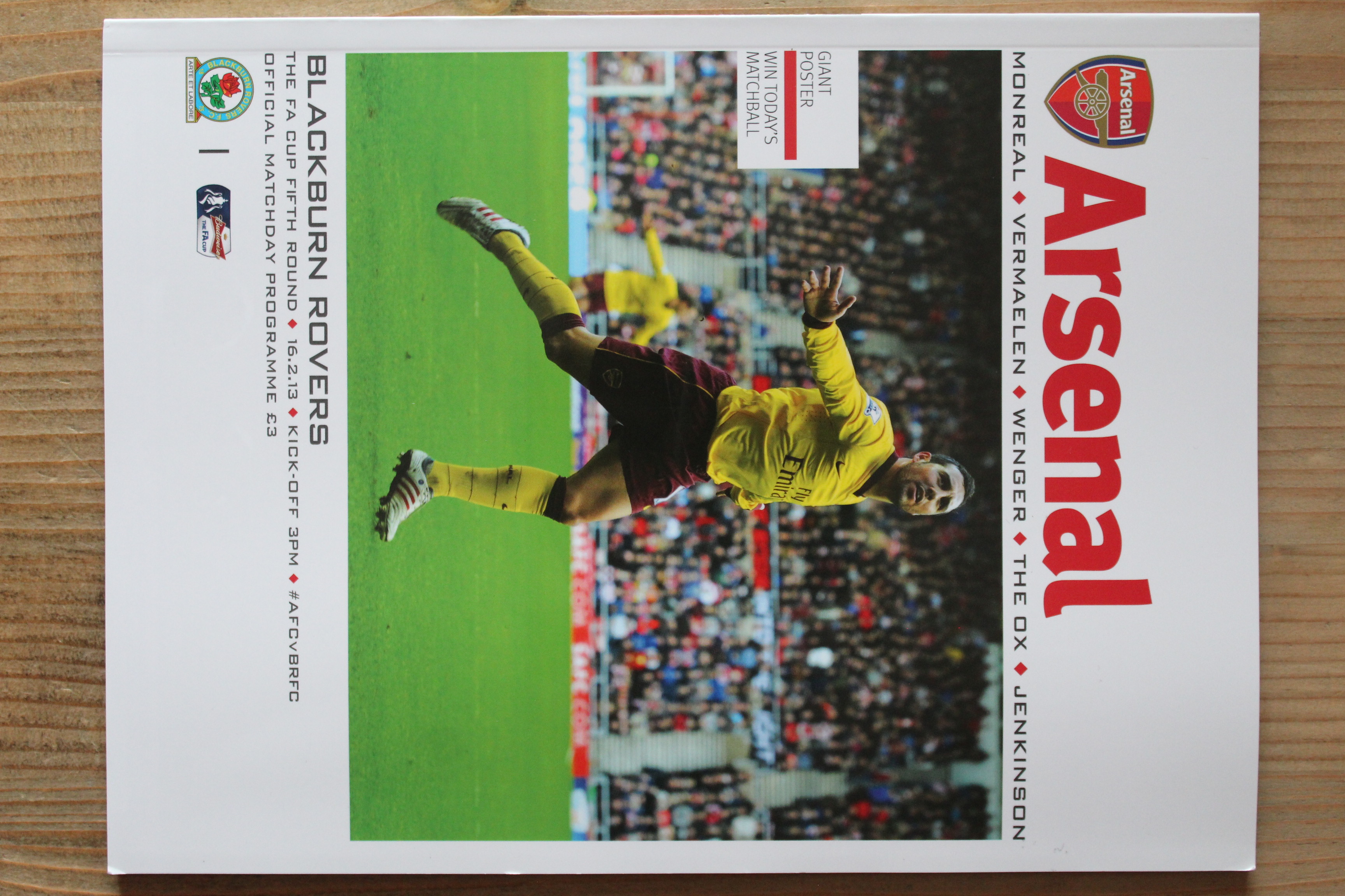 Arsenal FC v Blackburn Rovers FC