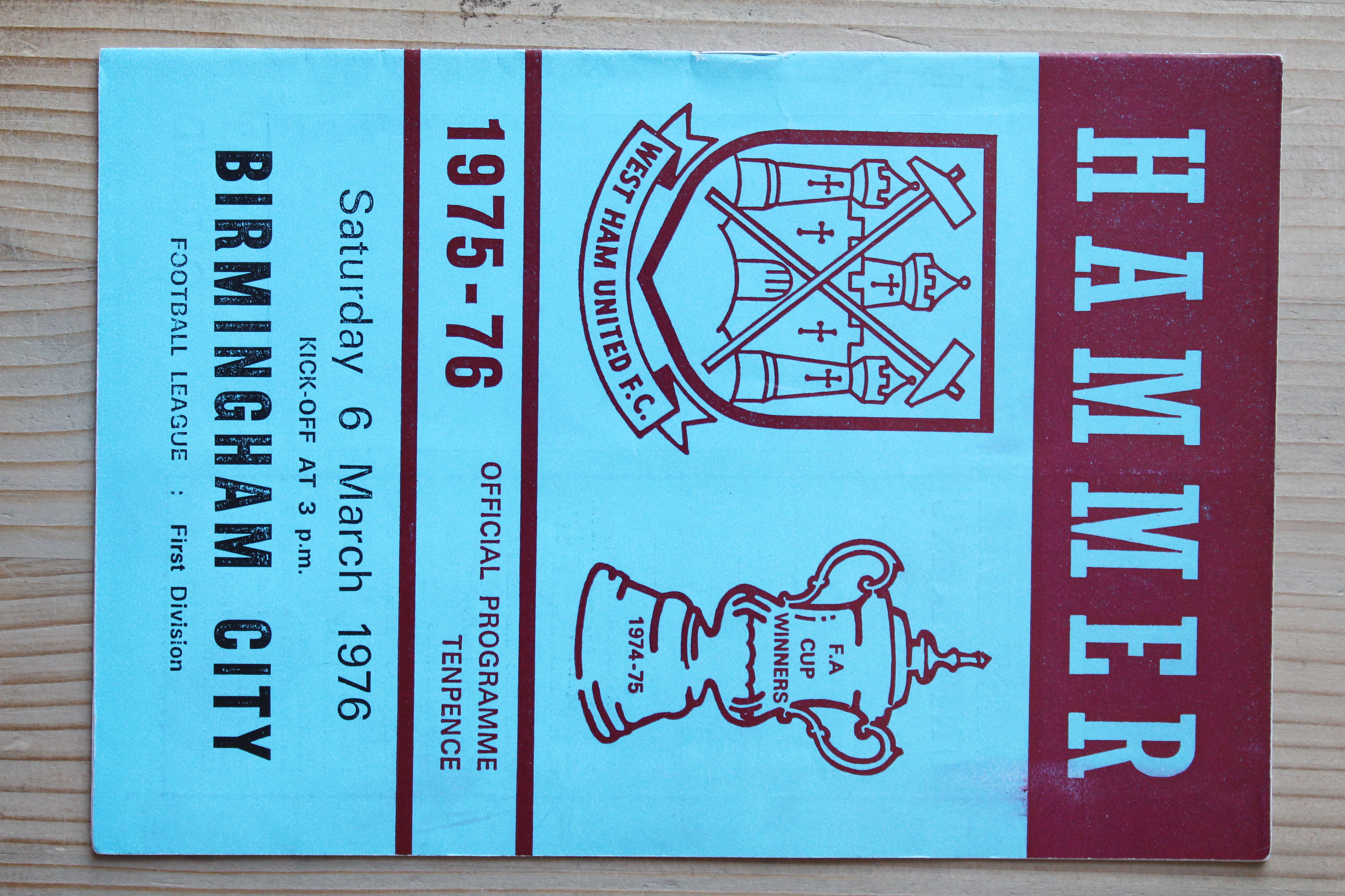 West Ham United FC v Birmingham City FC