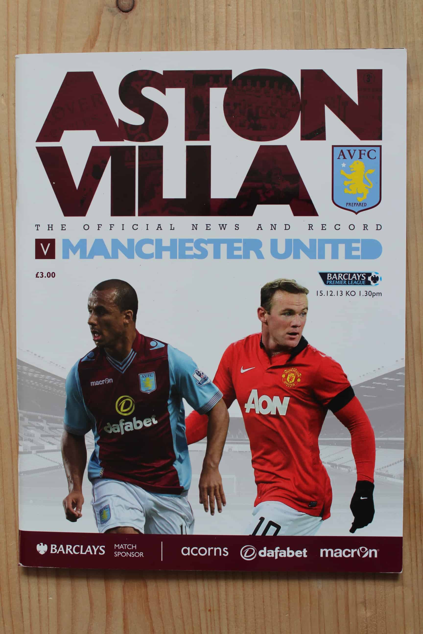 Aston Villa FC v Manchester United FC