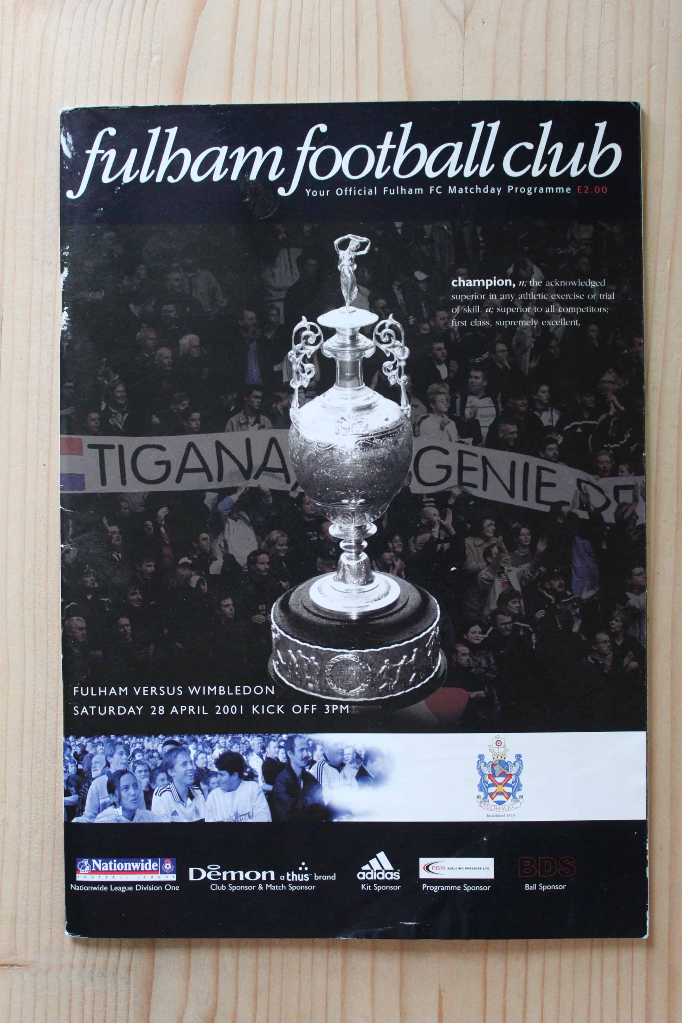 Fulham FC v Wimbledon