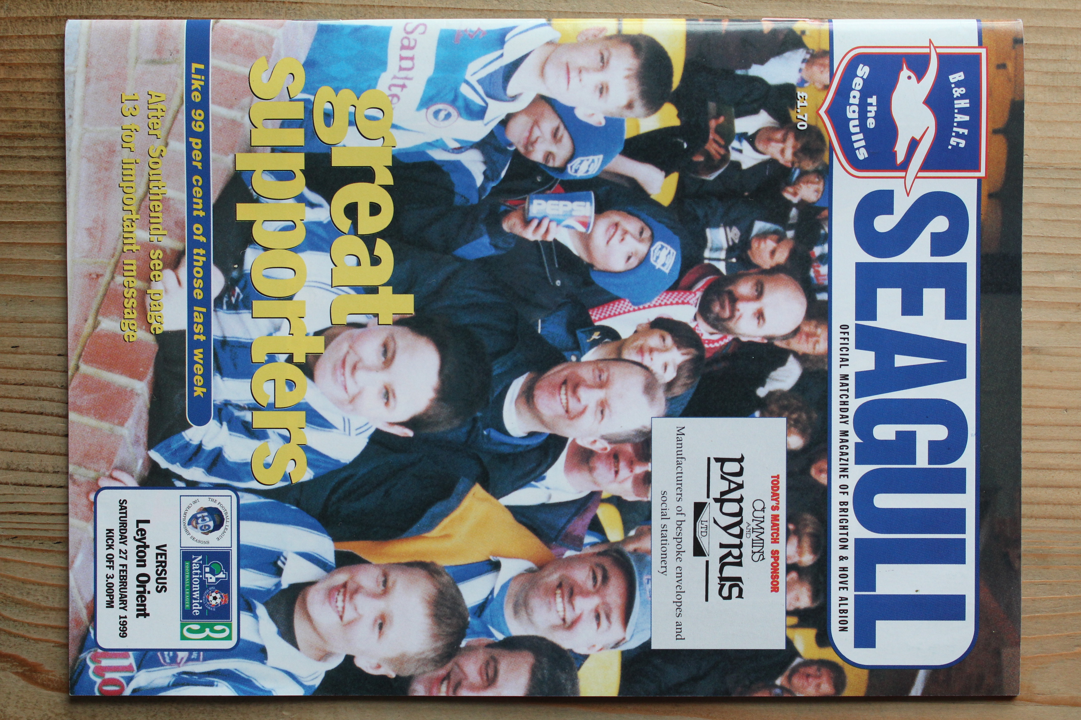 Brighton & Hove Albion FC v Leyton Orient FC