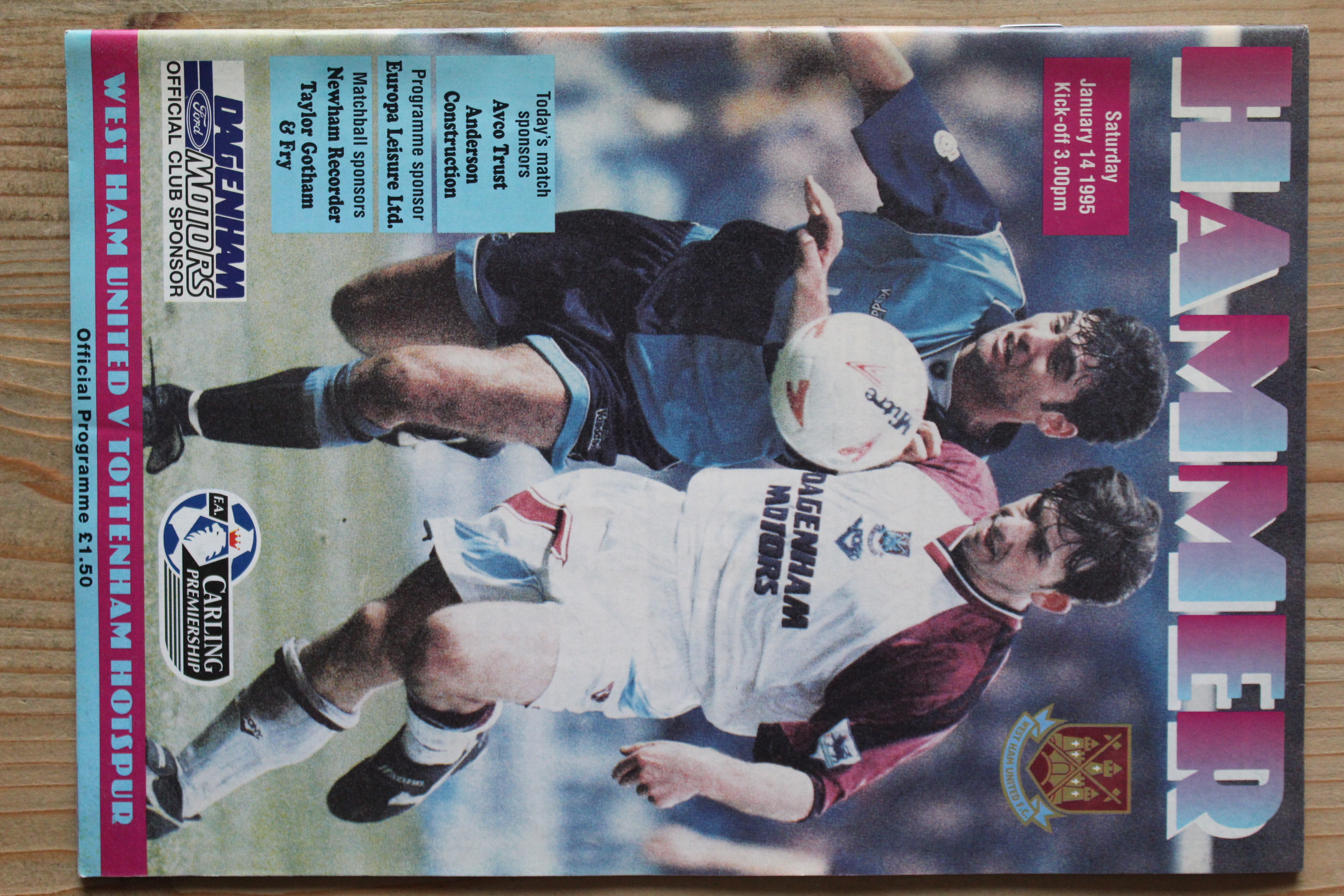 West Ham United FC v Tottenham Hotspur FC