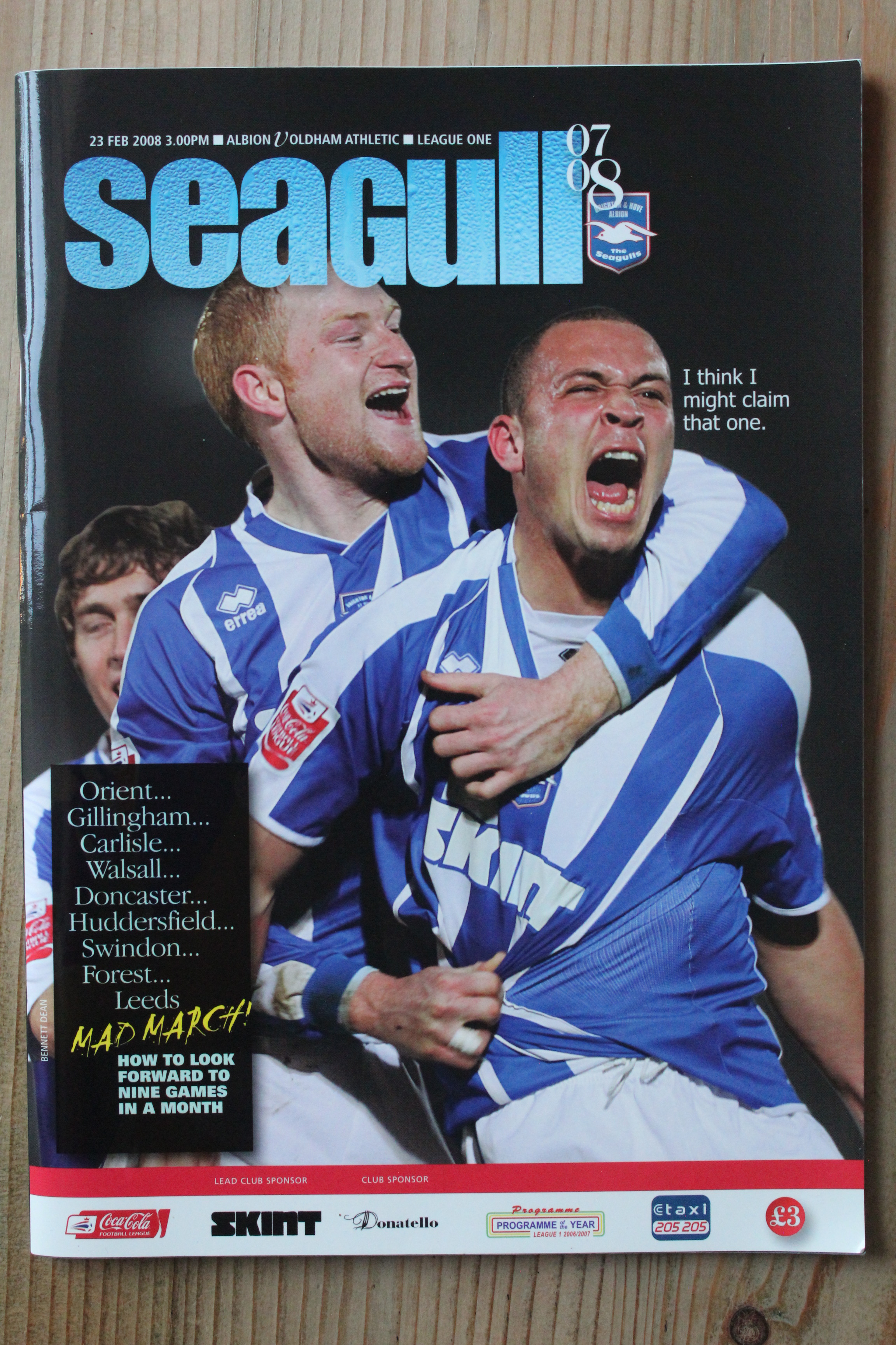 Brighton & Hove Albion FC v Oldham Athletic FC