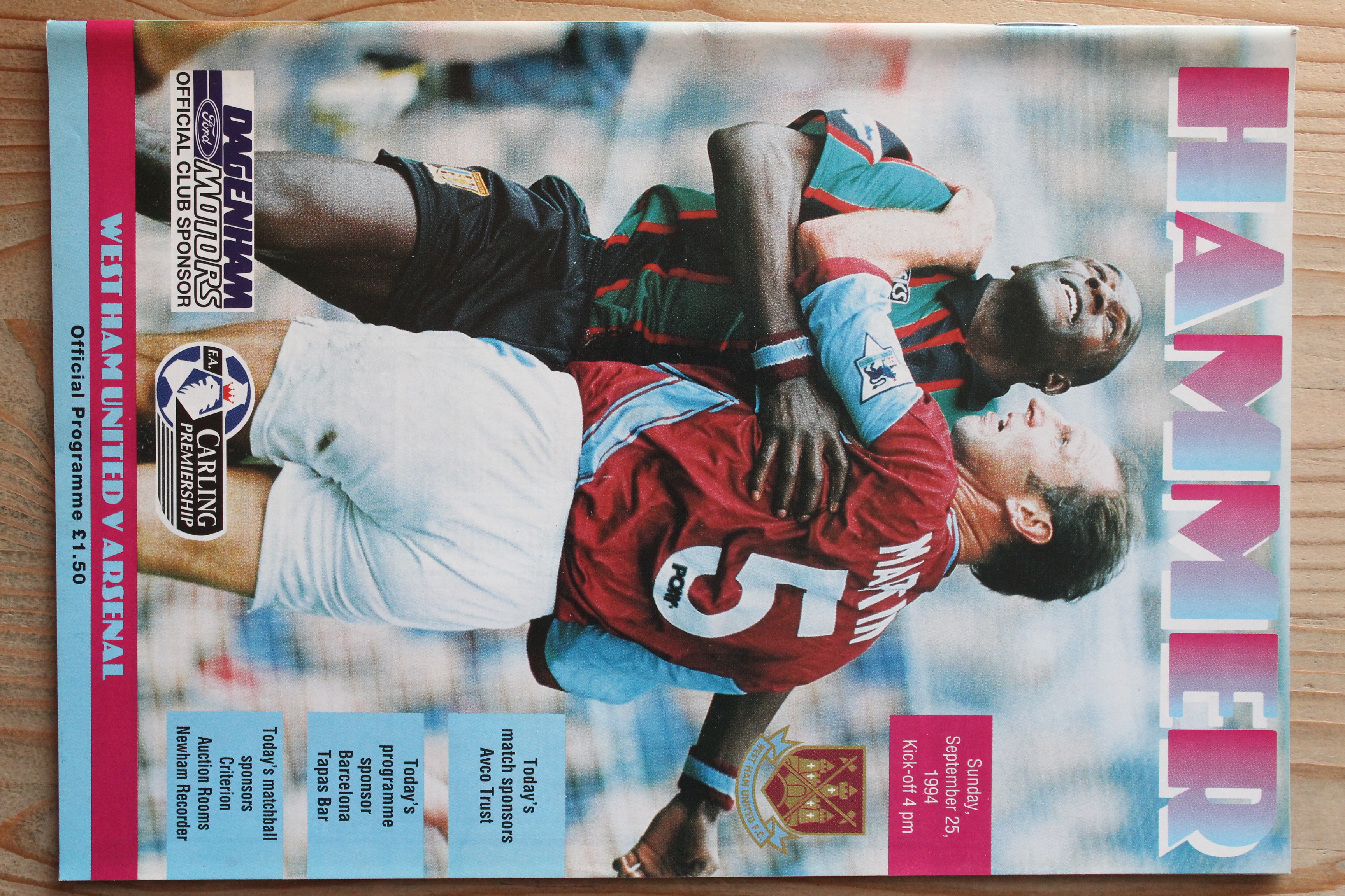 West Ham United FC v Arsenal FC