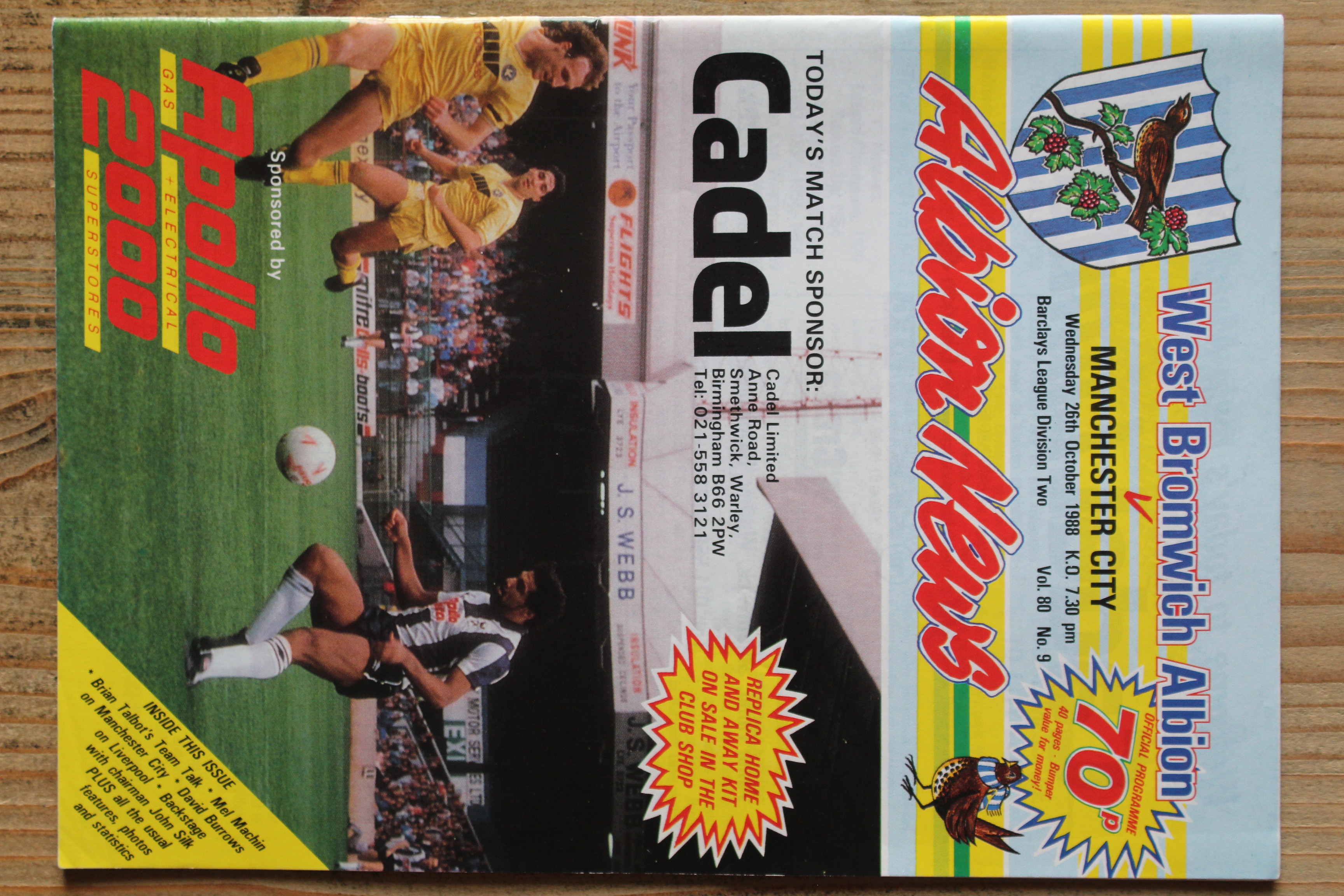 West Bromwich Albion FC  v Manchester City FC