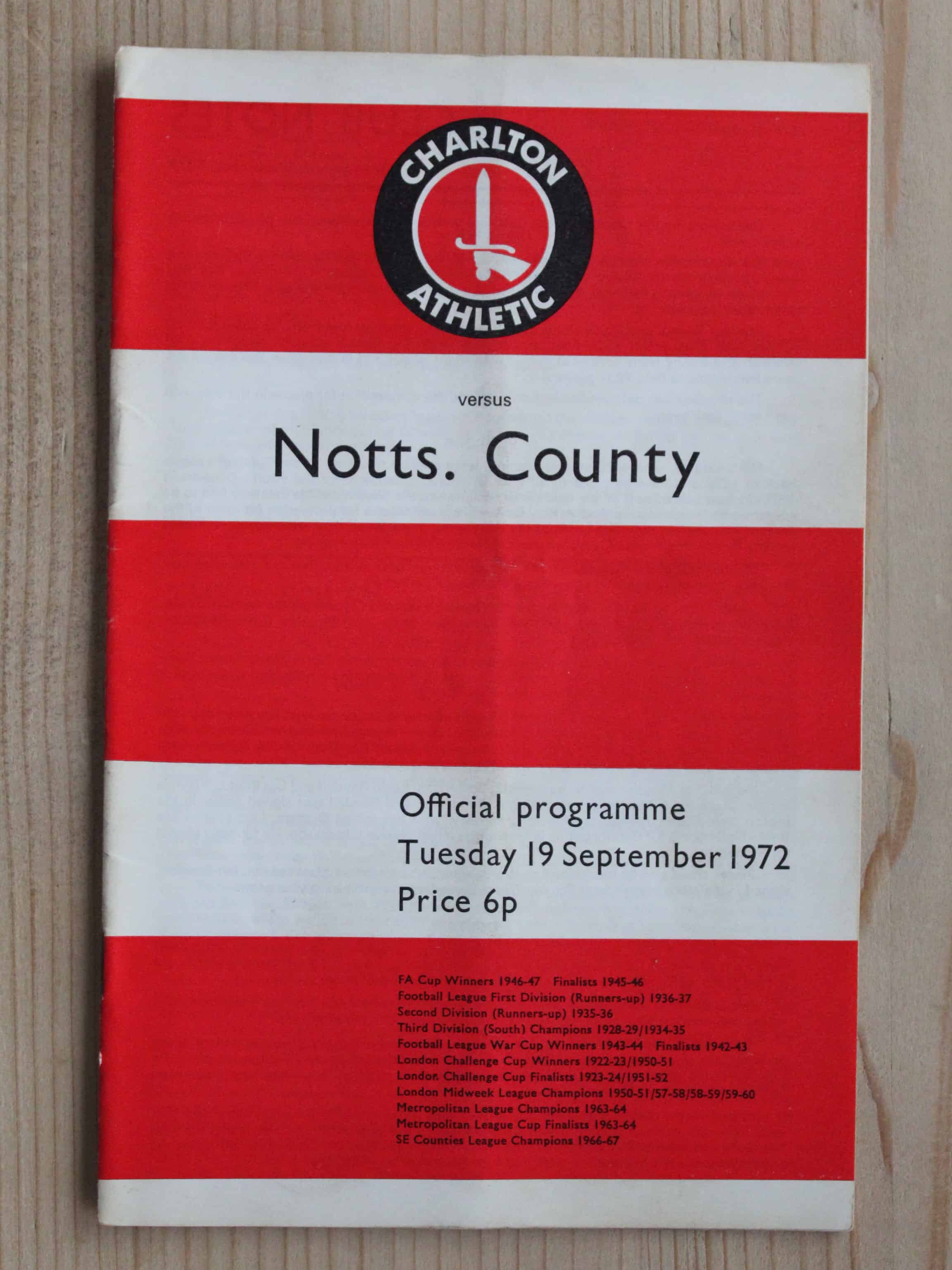 Charlton Athletic FC v Notts County FC