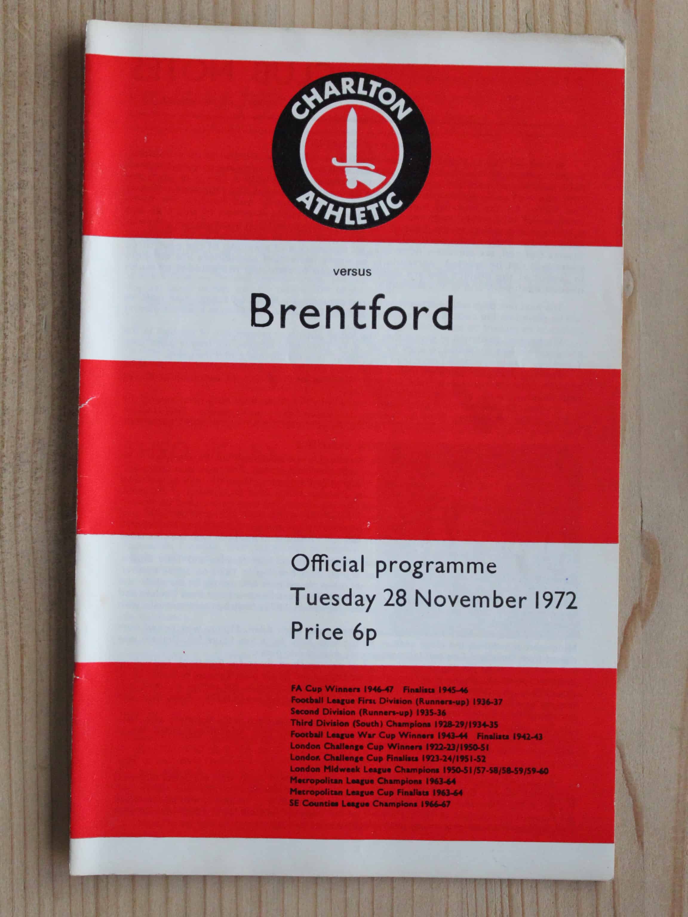 Charlton Athletic FC v Brentford FC