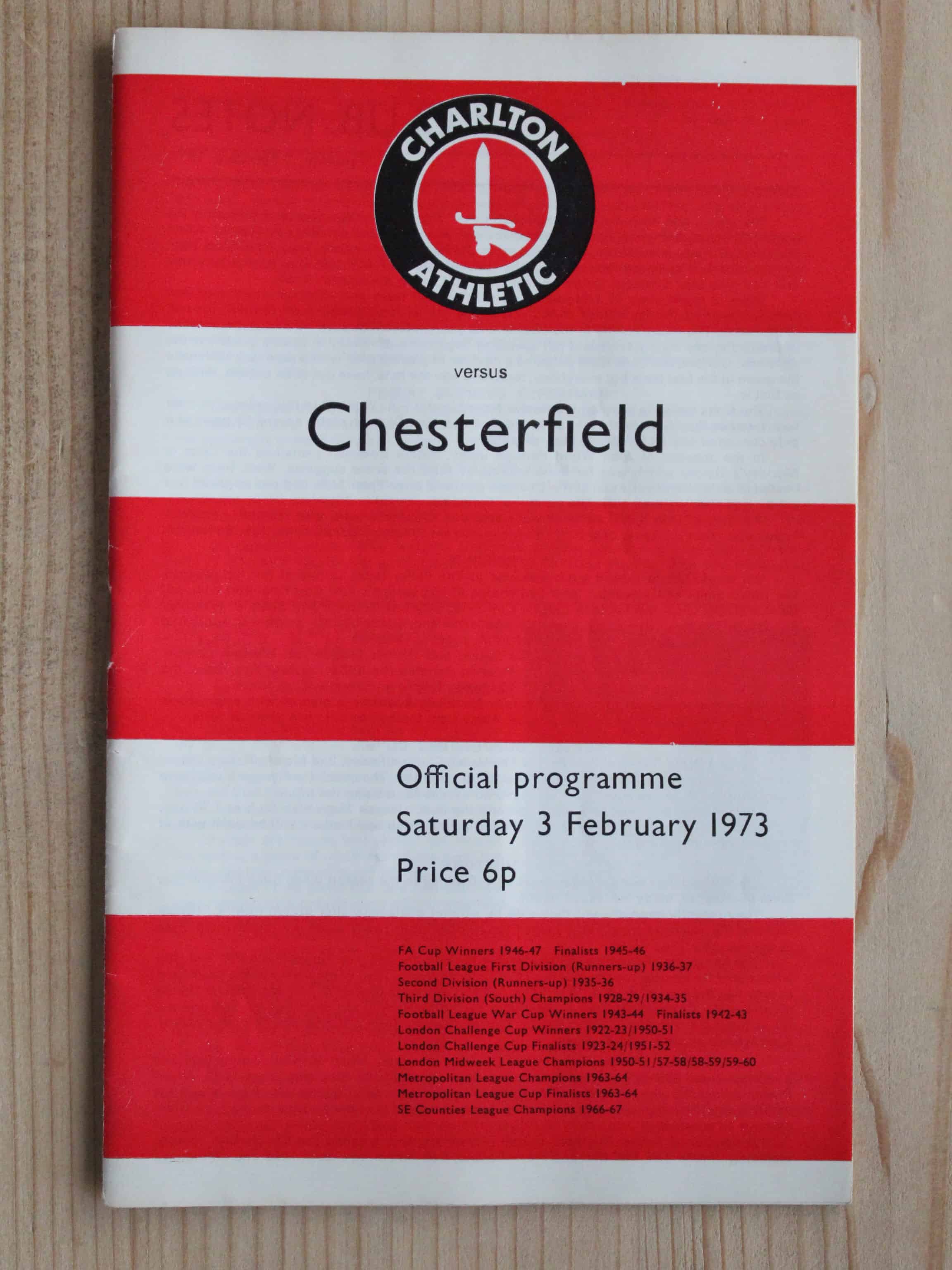 Charlton Athletic FC v Chesterfield FC