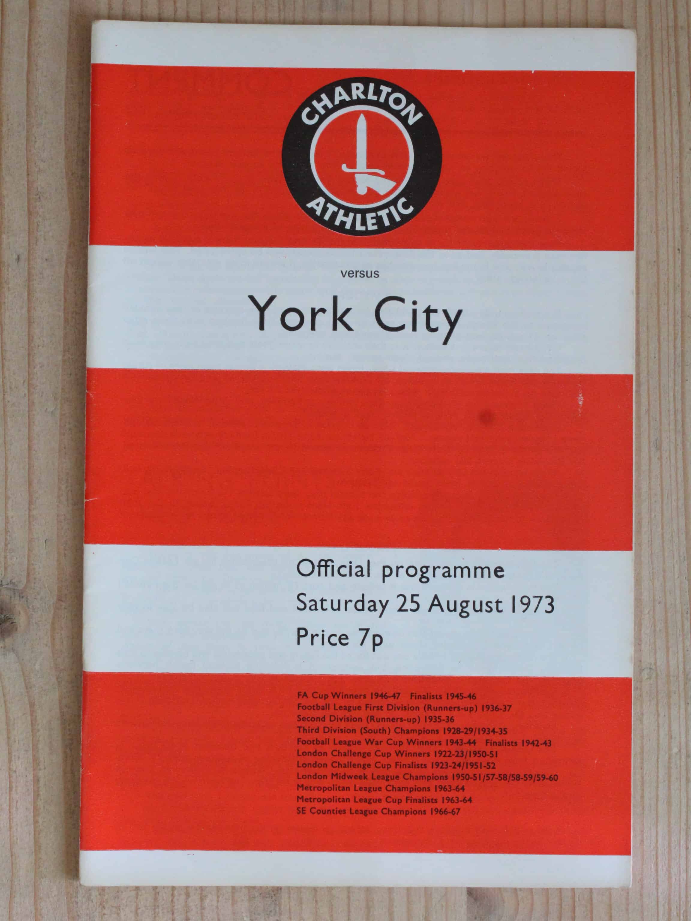 Charlton Athletic FC v York City FC