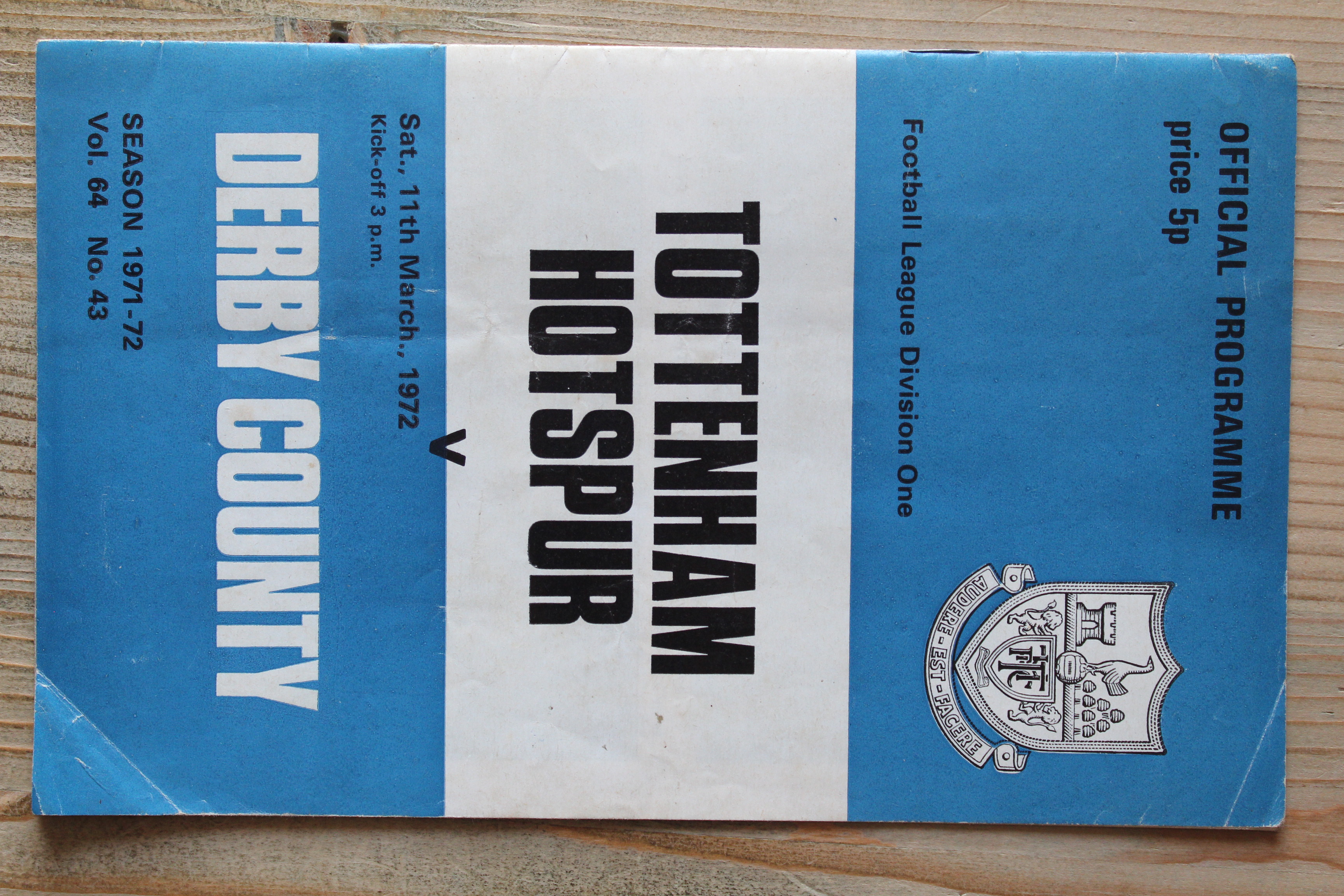 Tottenham Hotspur FC v Derby County FC