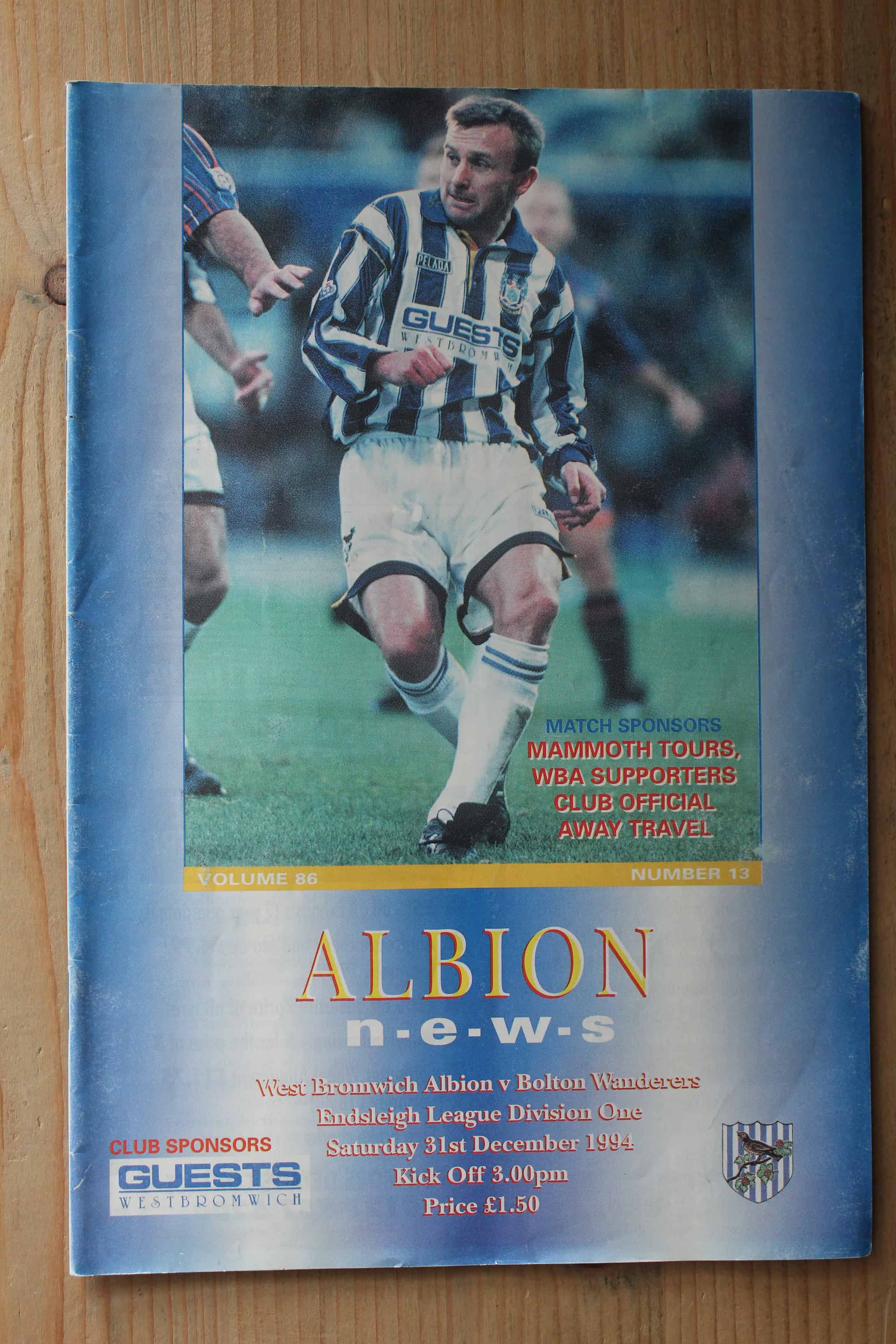 West Bromwich Albion FC  v Bolton Wanderers FC