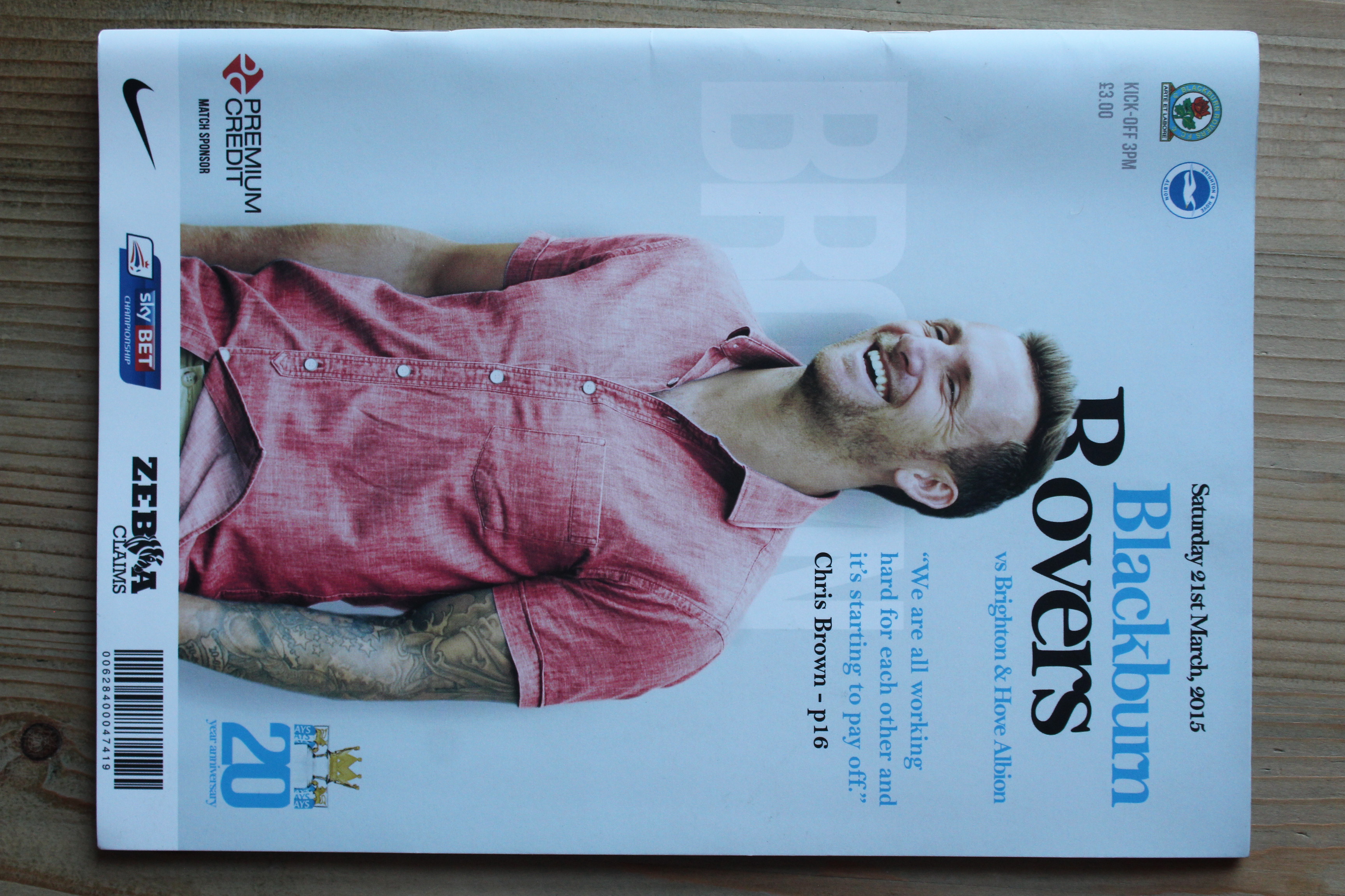 Blackburn Rovers FC v Brighton & Hove Albion FC