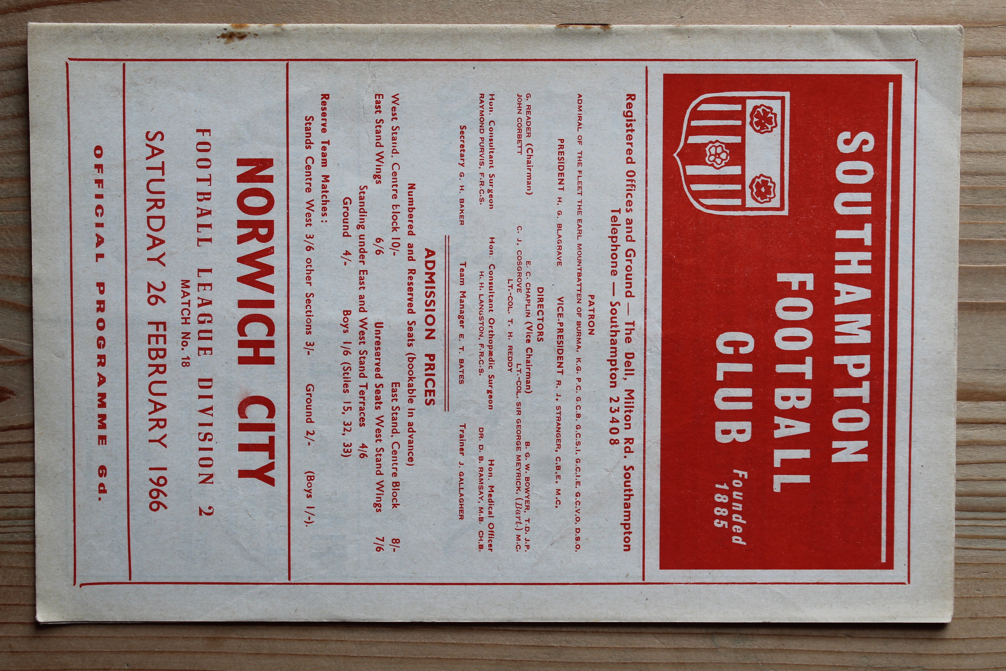 Southampton FC v Norwich City FC