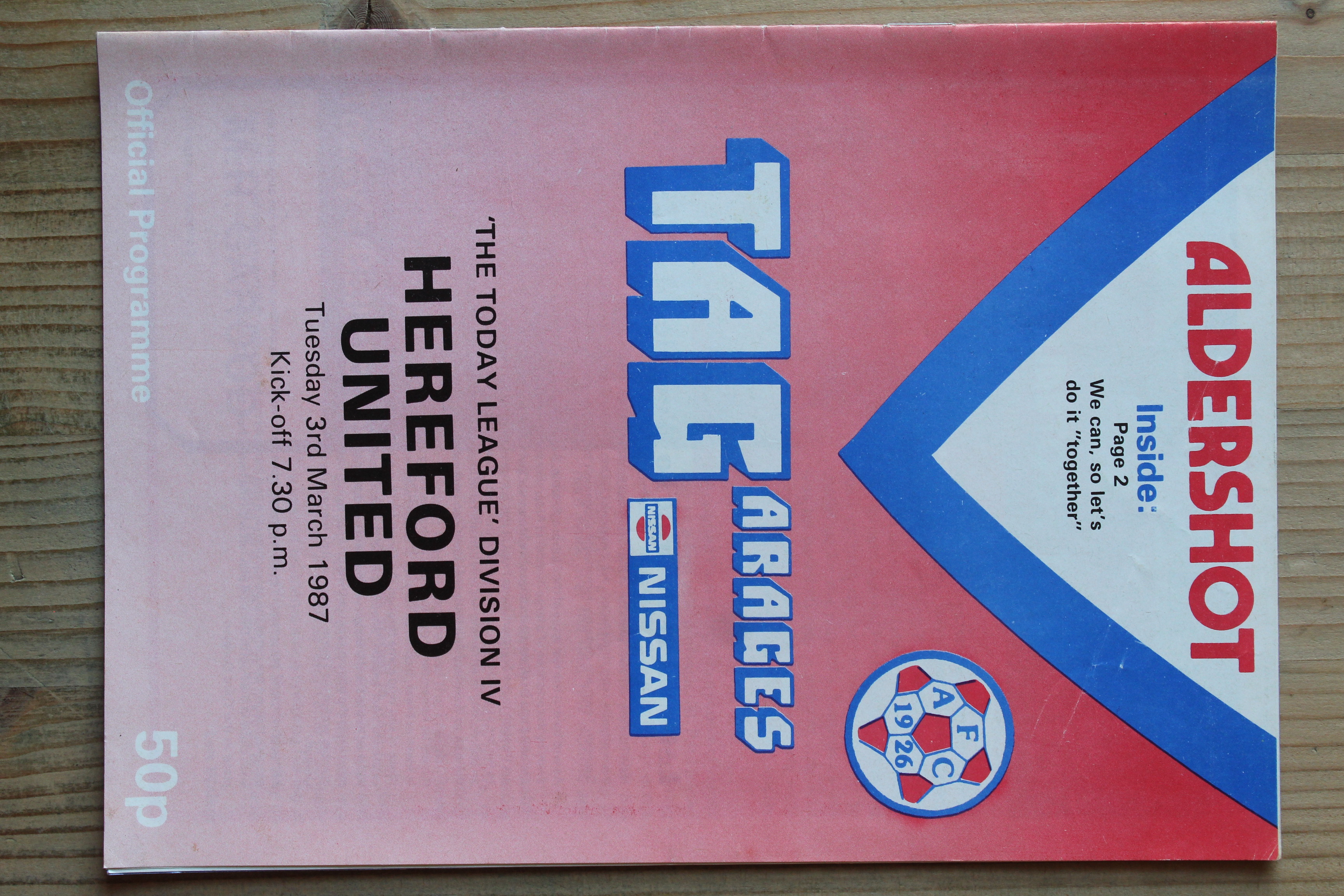 Aldershot F.C v Hereford United