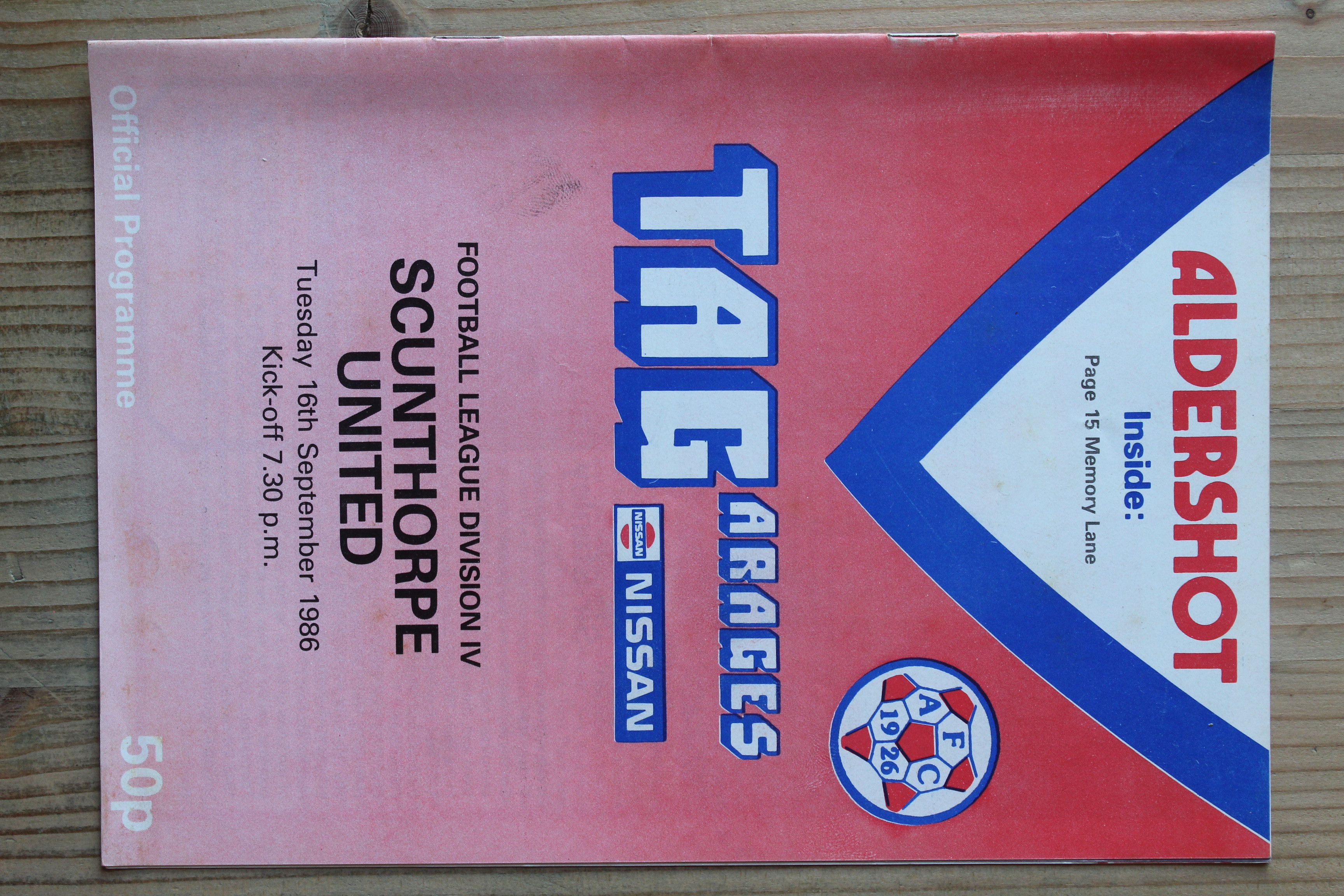 Aldershot F.C v Scunthorpe United FC