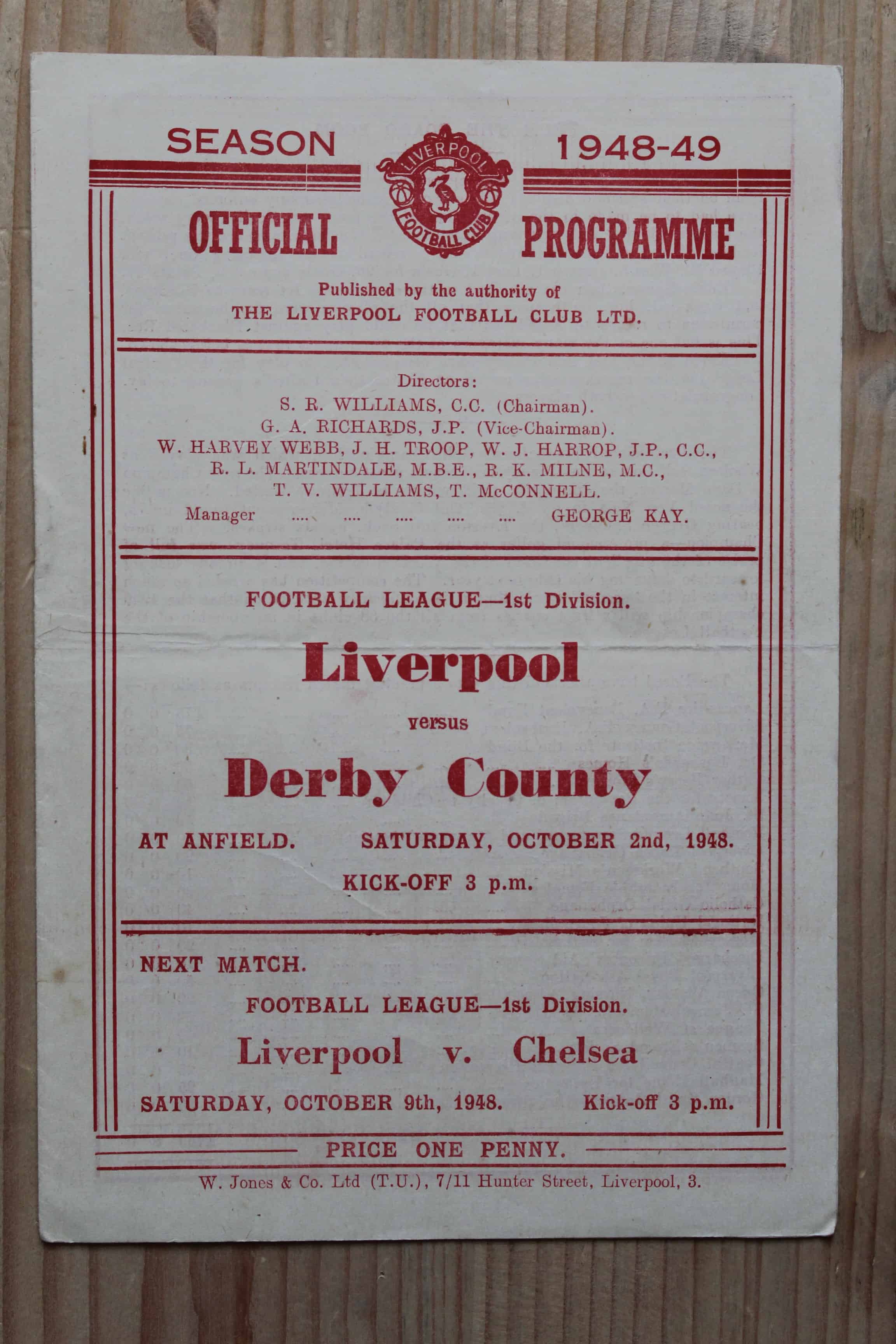 Liverpool FC v Derby County FC