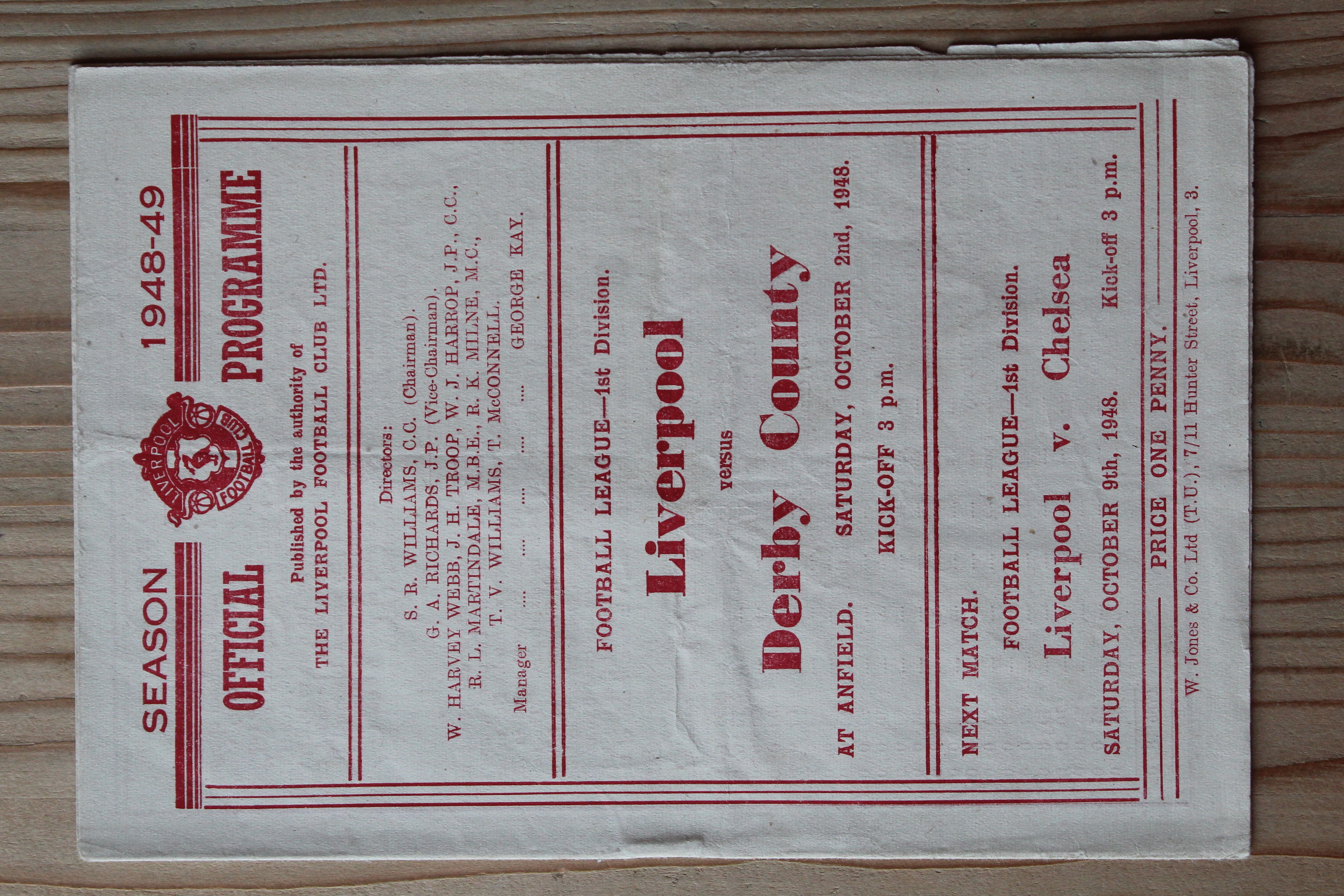 Liverpool FC v Derby County FC