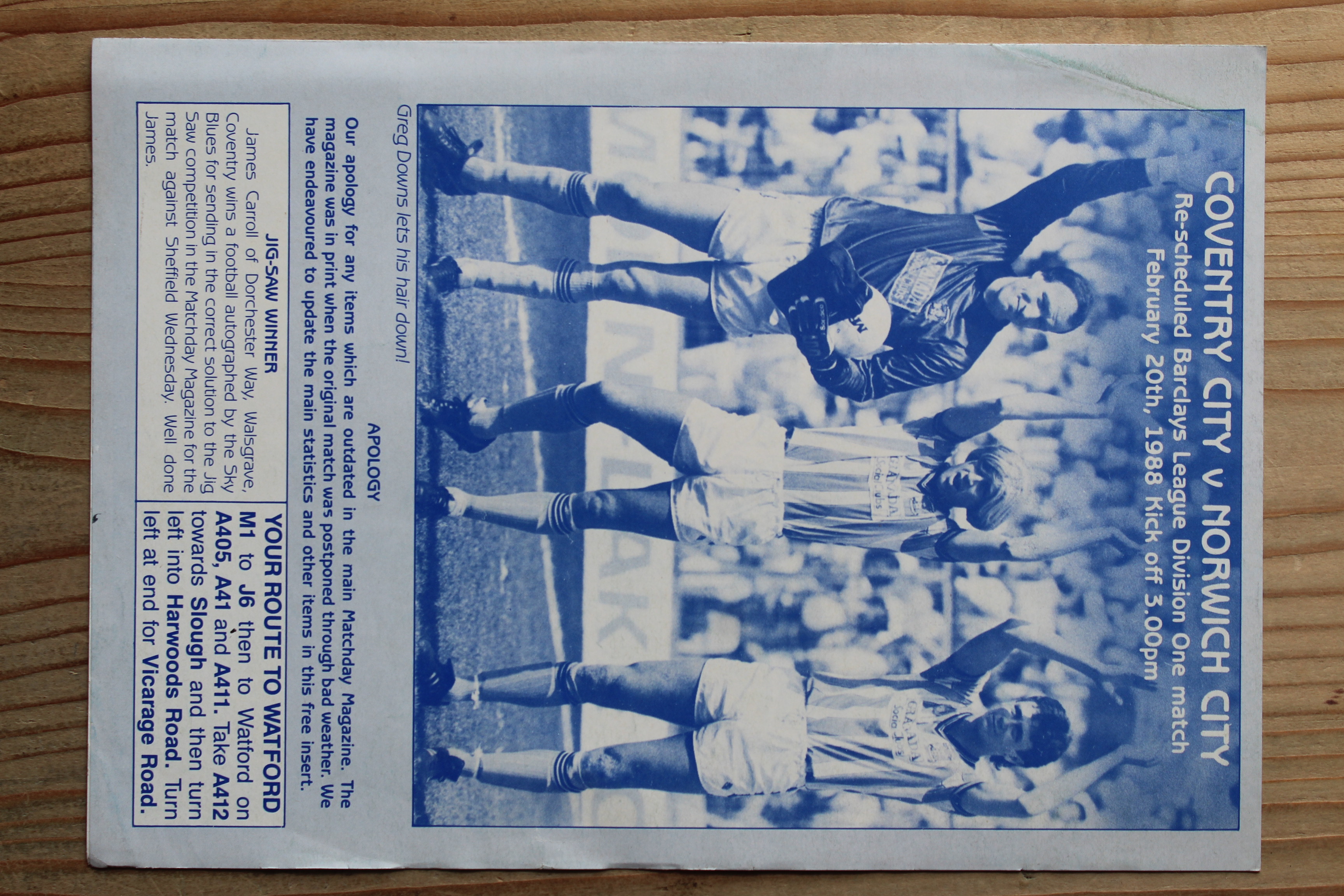 Coventry City FC v Norwich City FC