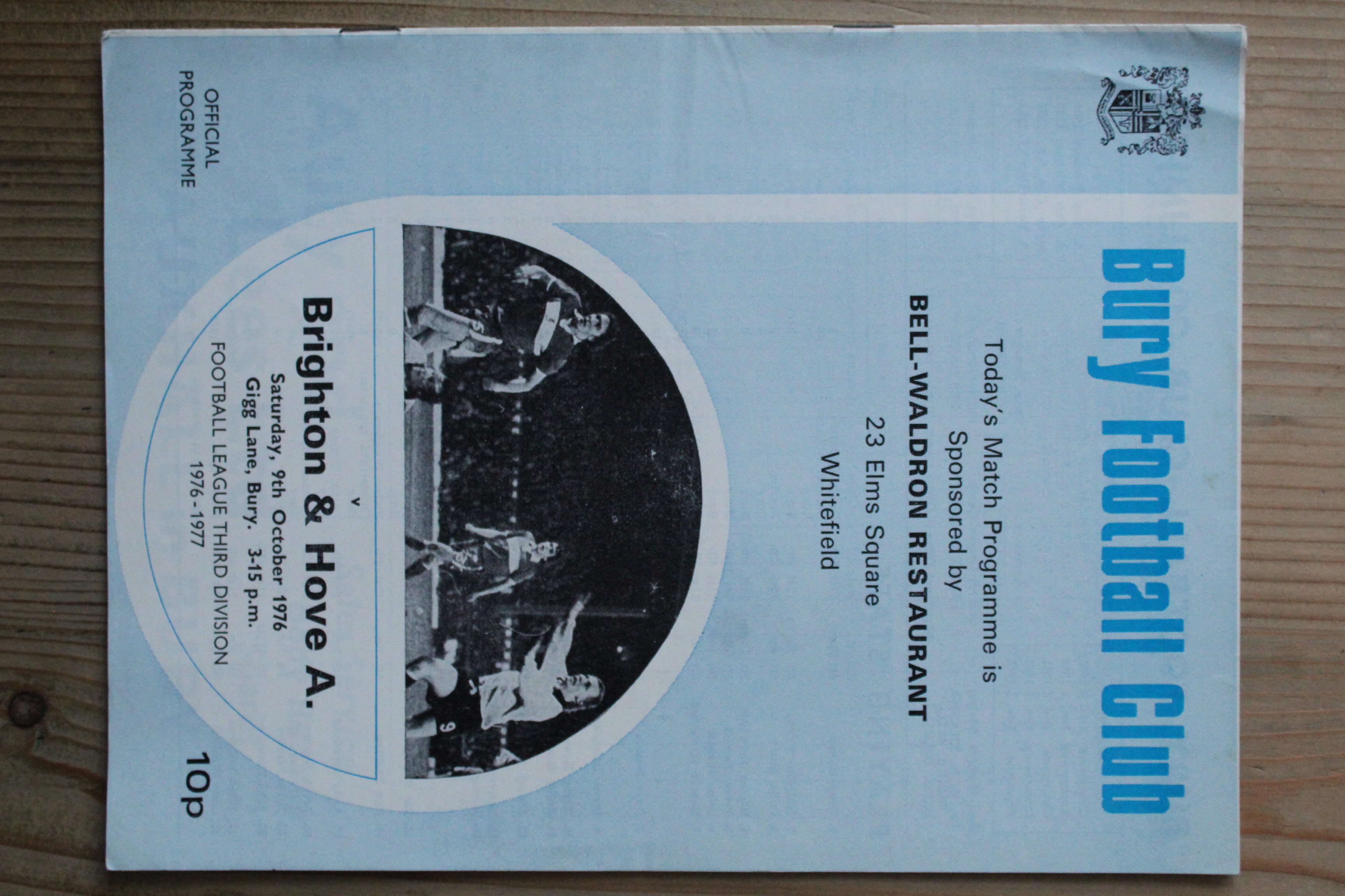 Bury FC v Brighton & Hove Albion FC