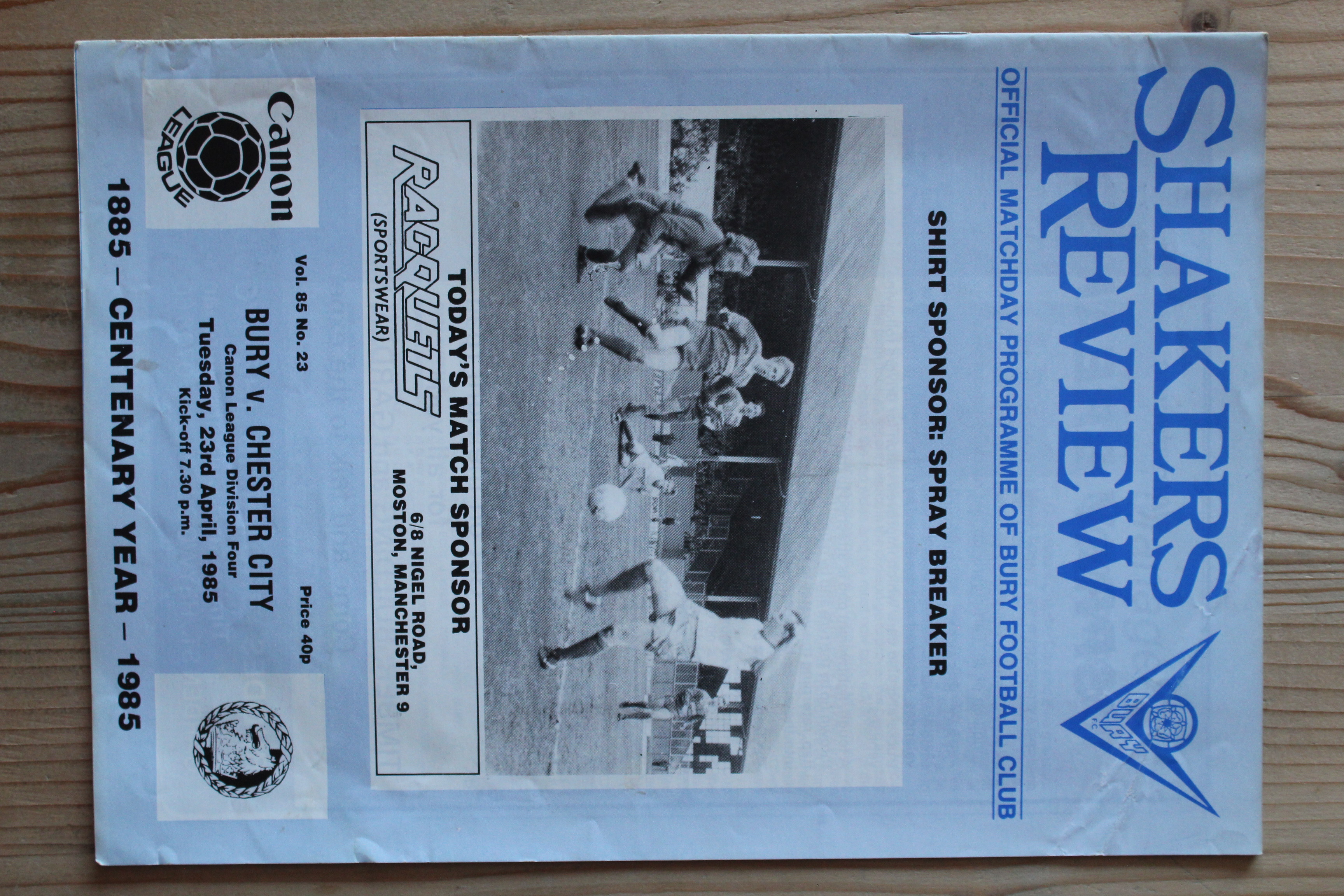 Bury FC v Chester City FC