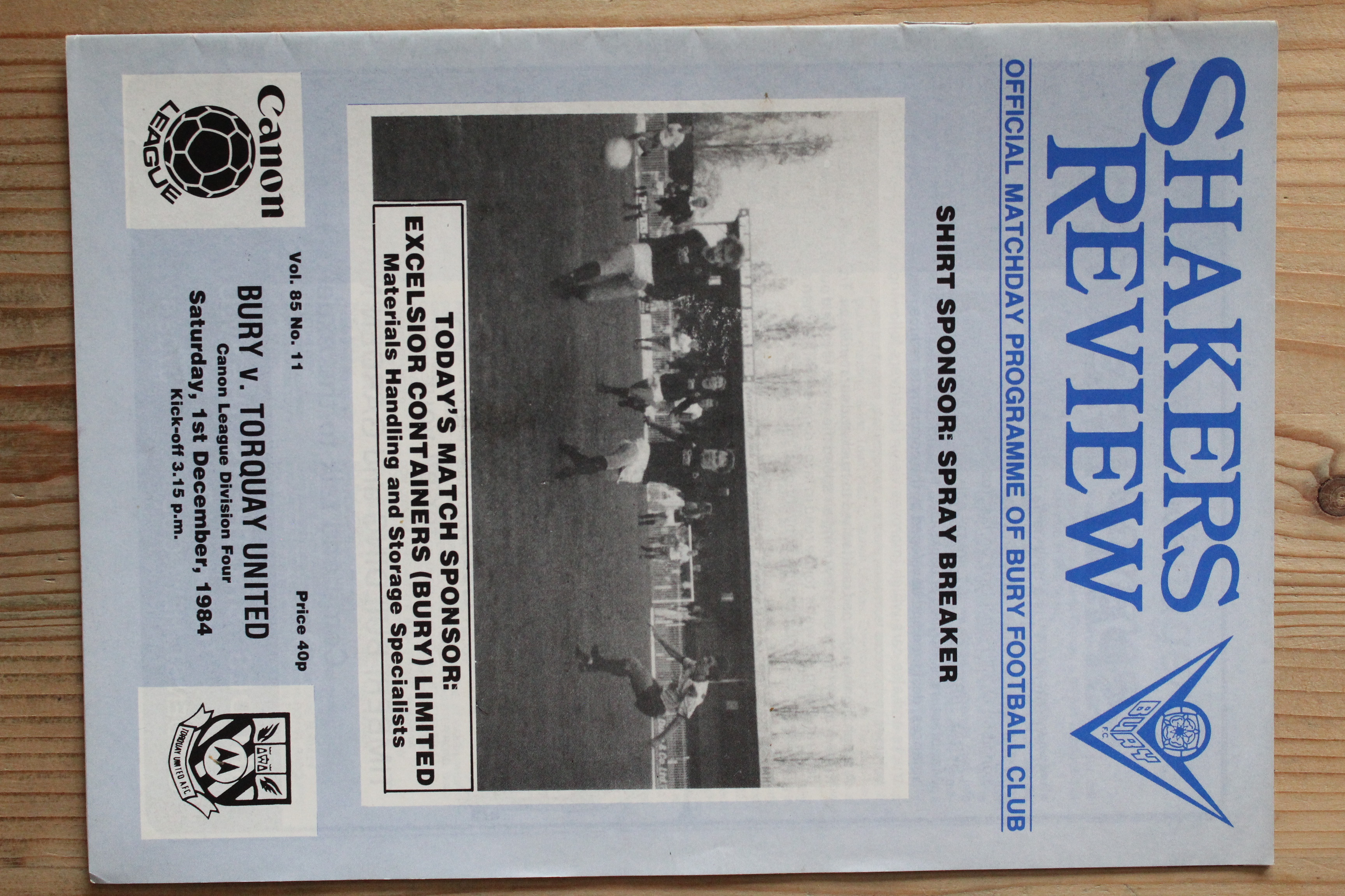 Bury FC v Torquay United FC