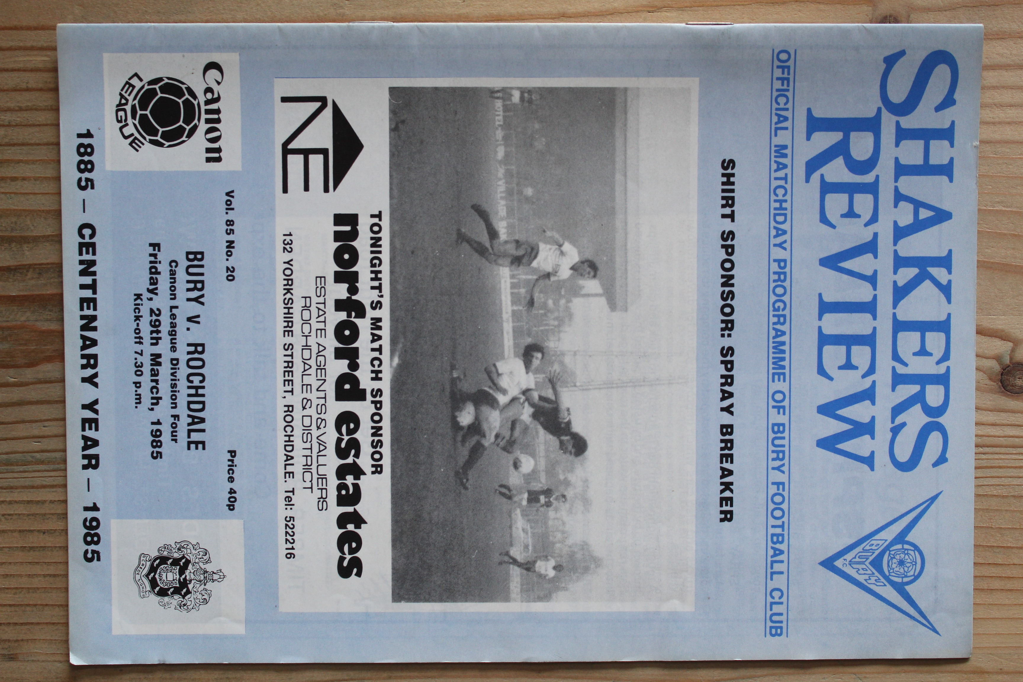 Bury FC v Rochdale FC