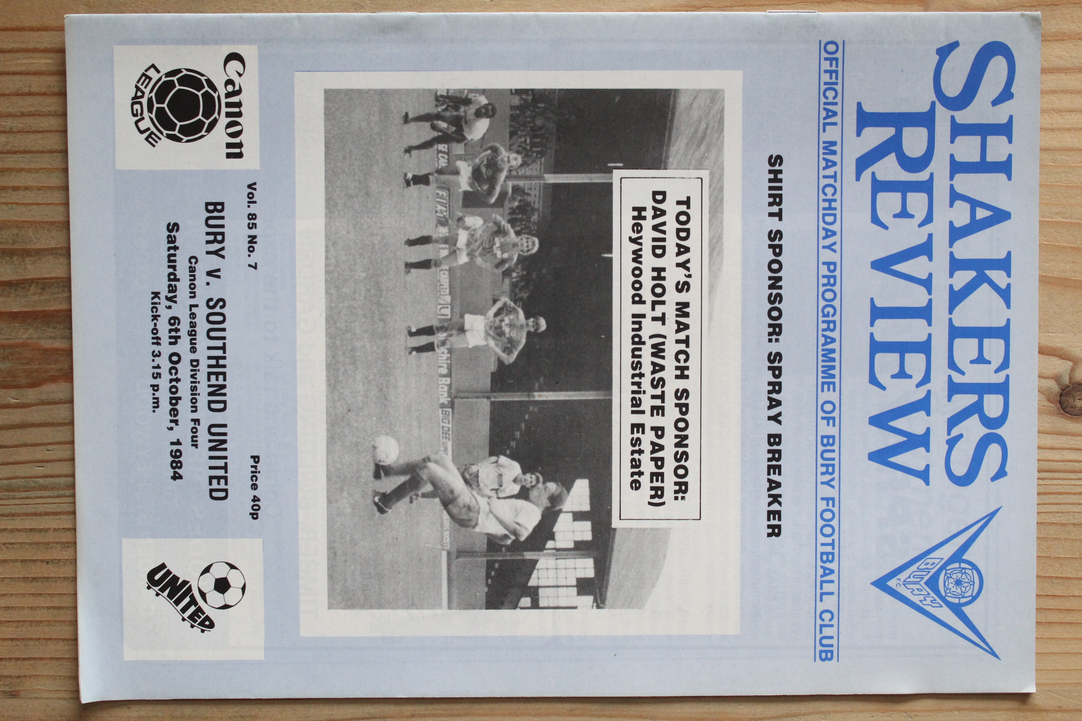 Bury FC v Southend United FC