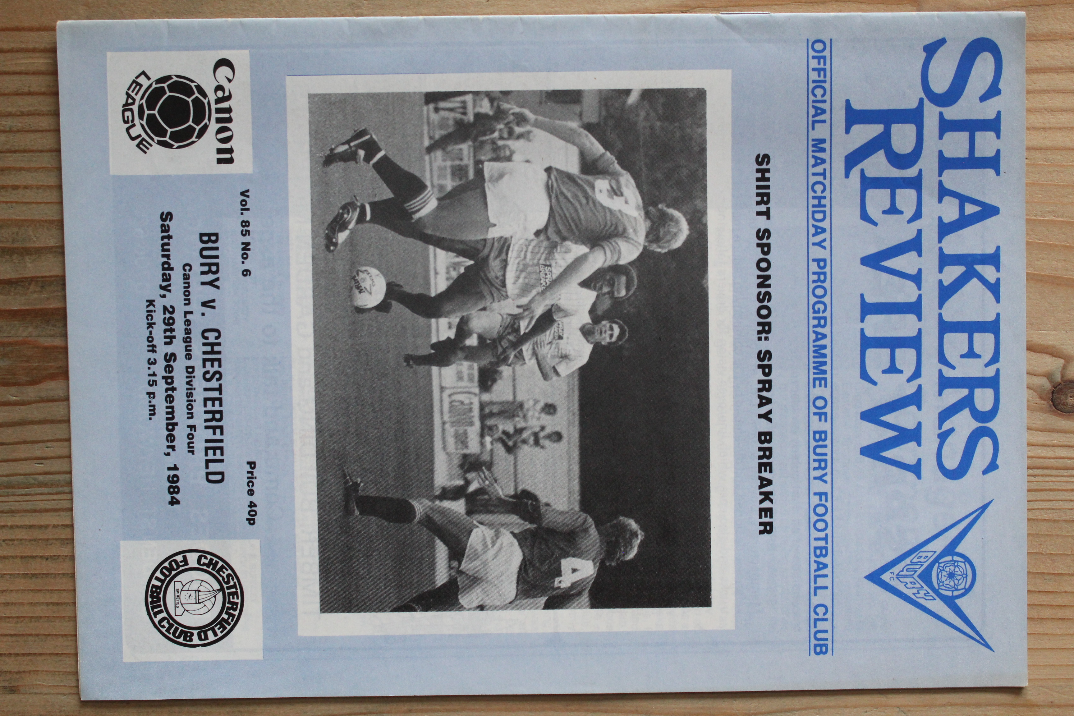 Bury FC v Chesterfield FC