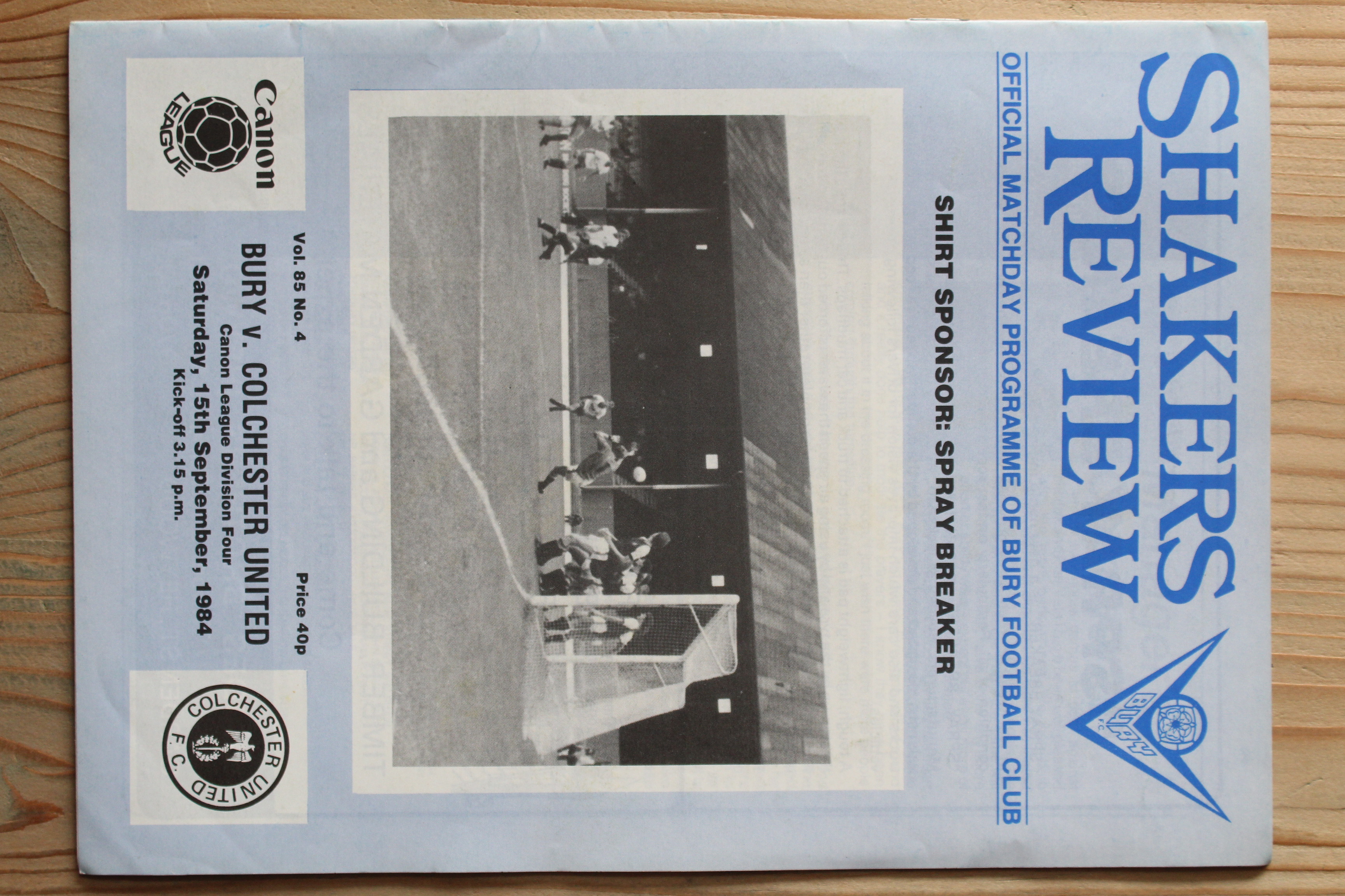 Bury FC v Colchester United FC