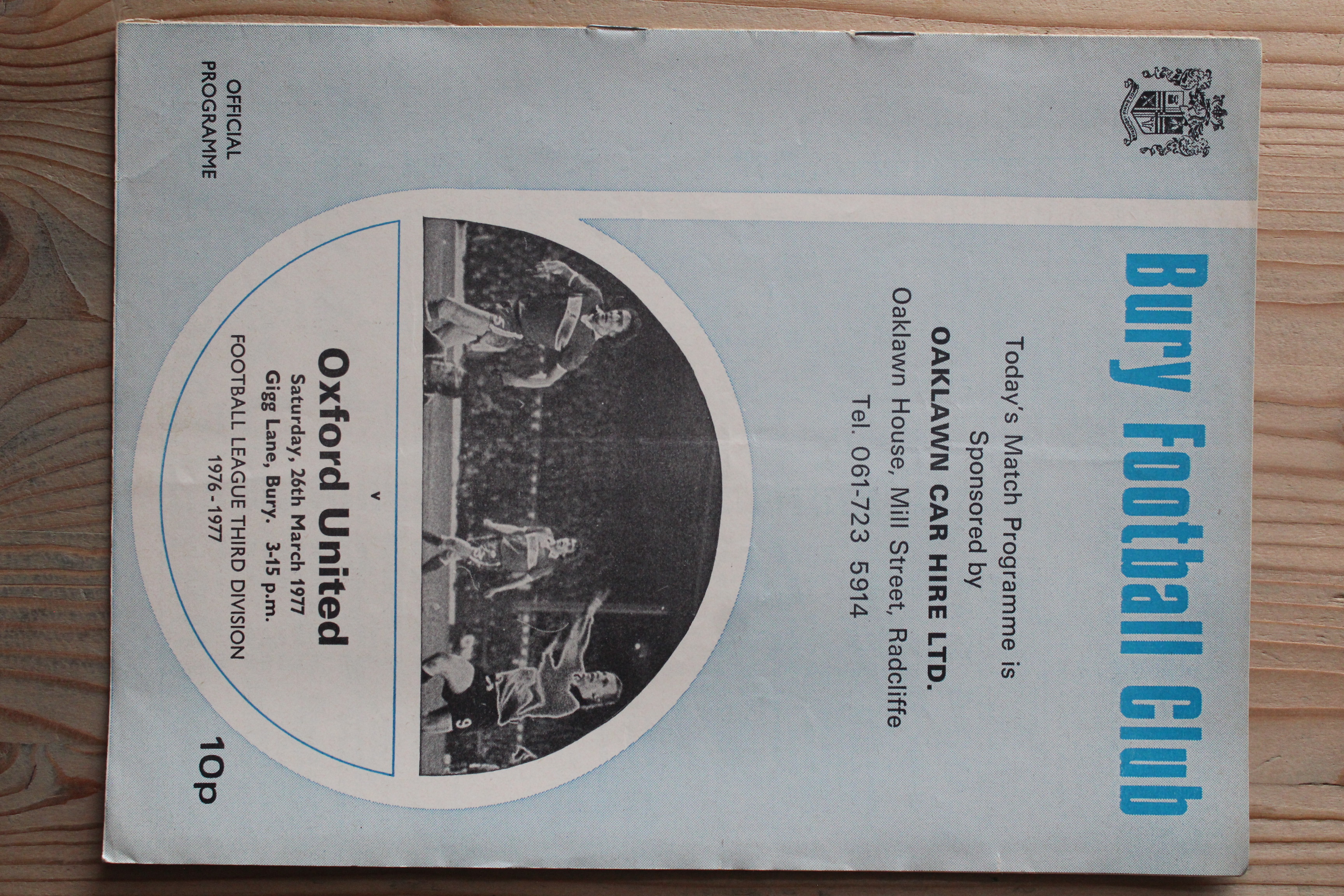 Bury FC v Oxford United FC