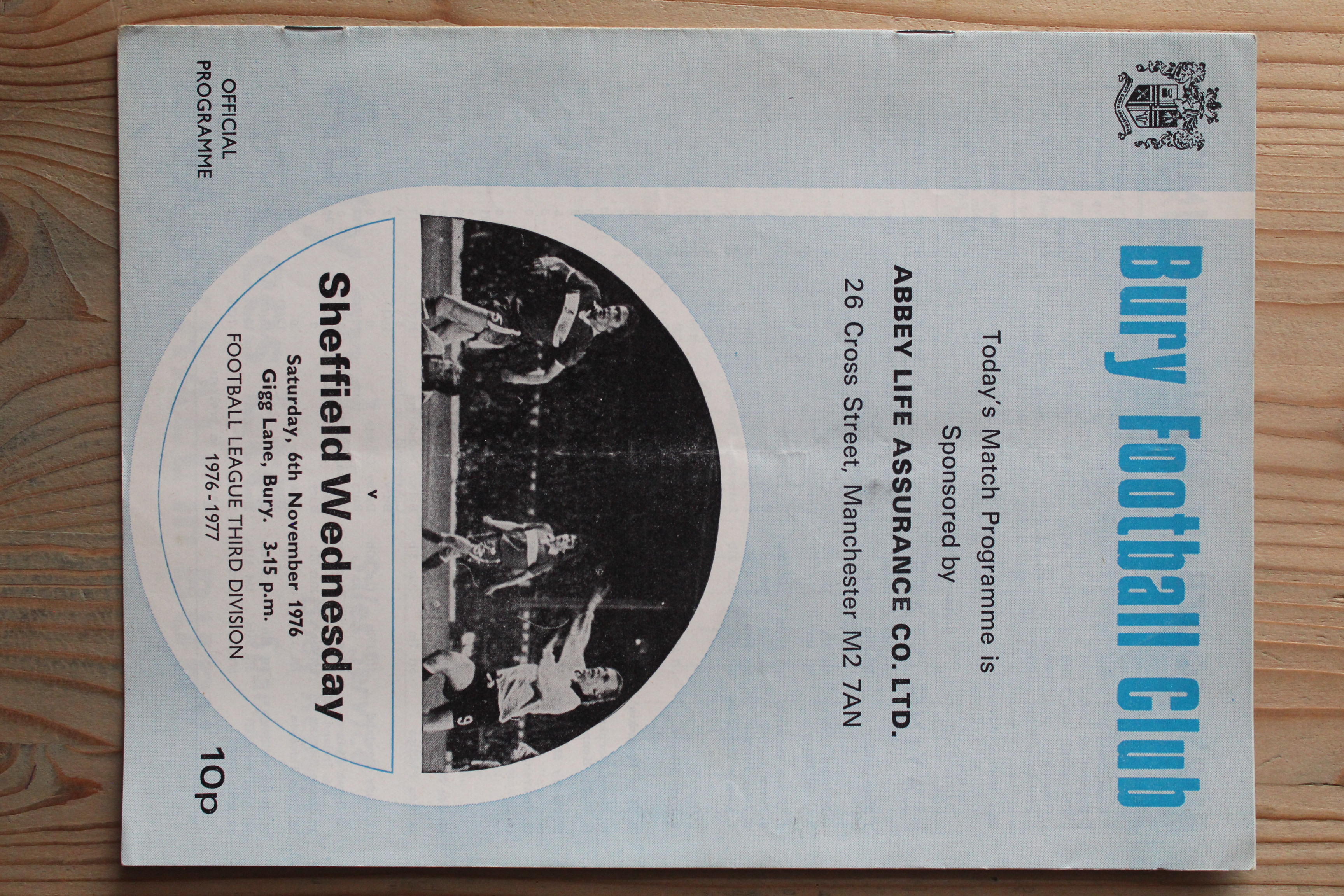 Bury FC v Sheffield Wednesday FC 