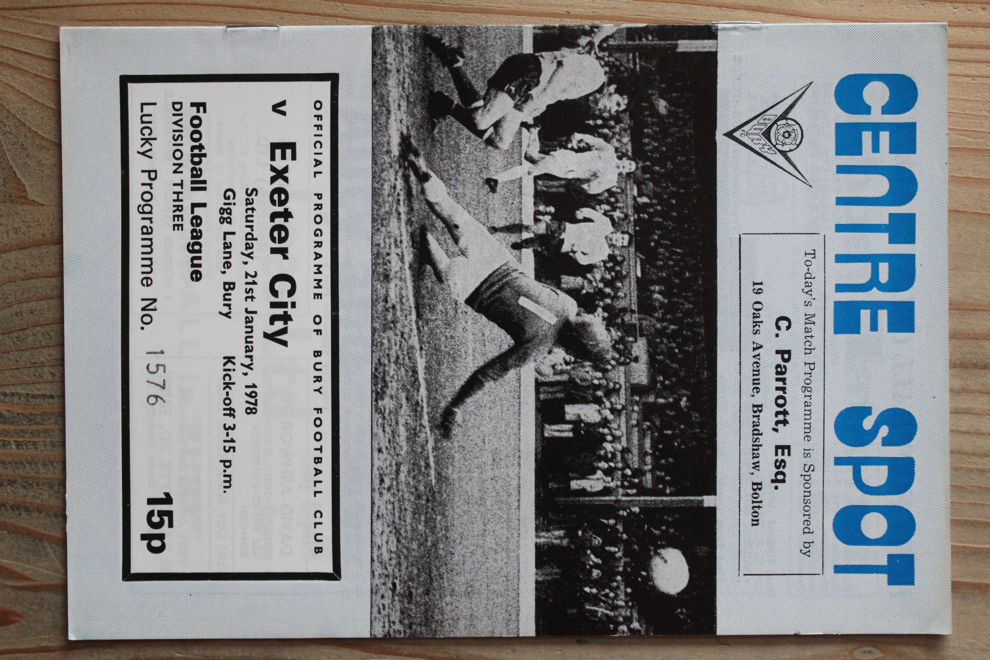 Bury FC v Exeter City FC