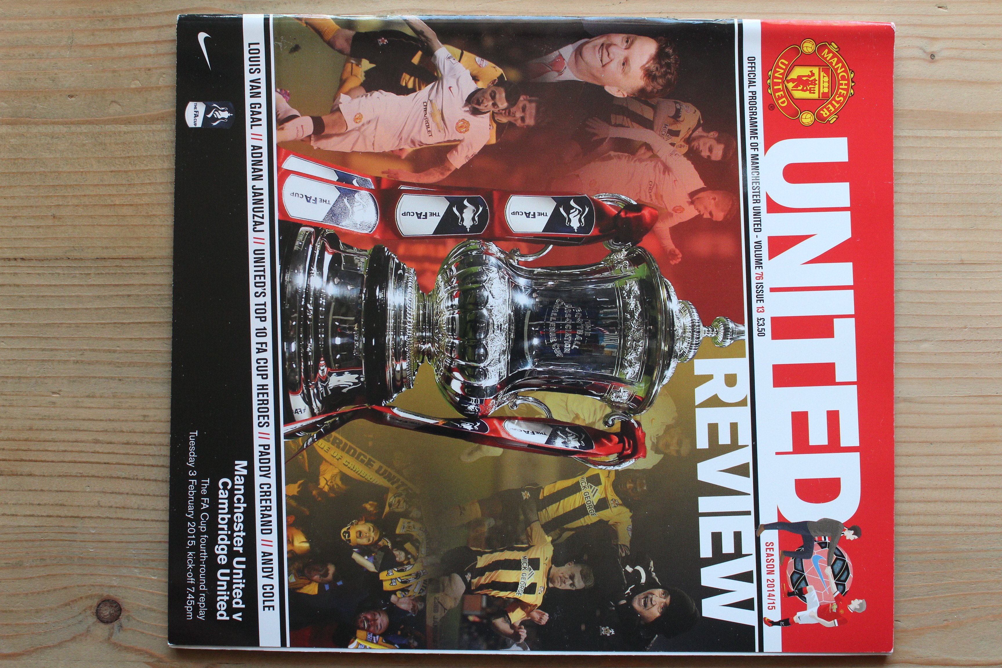 Manchester United FC v Cambridge United FC