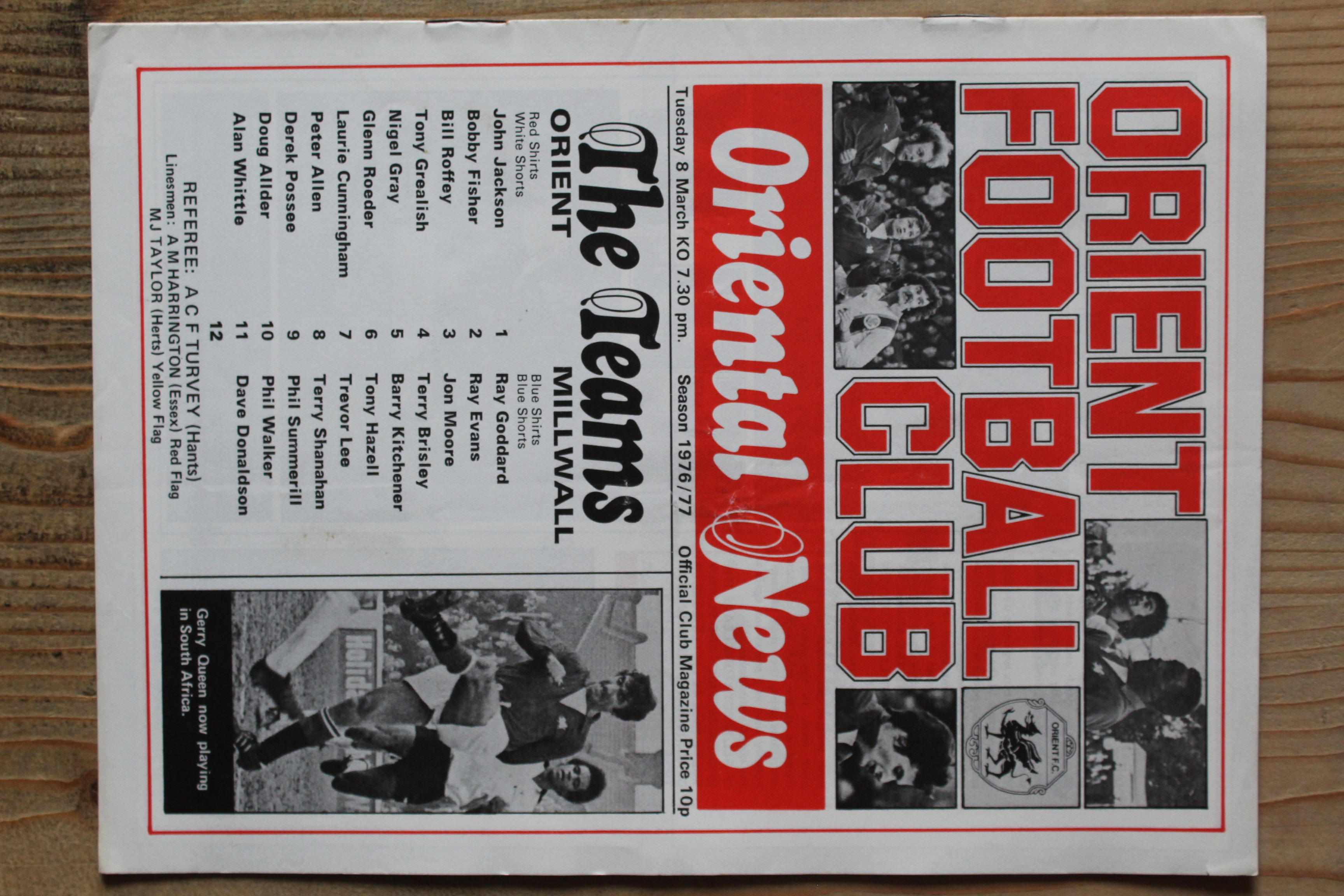 Orient v Millwall FC