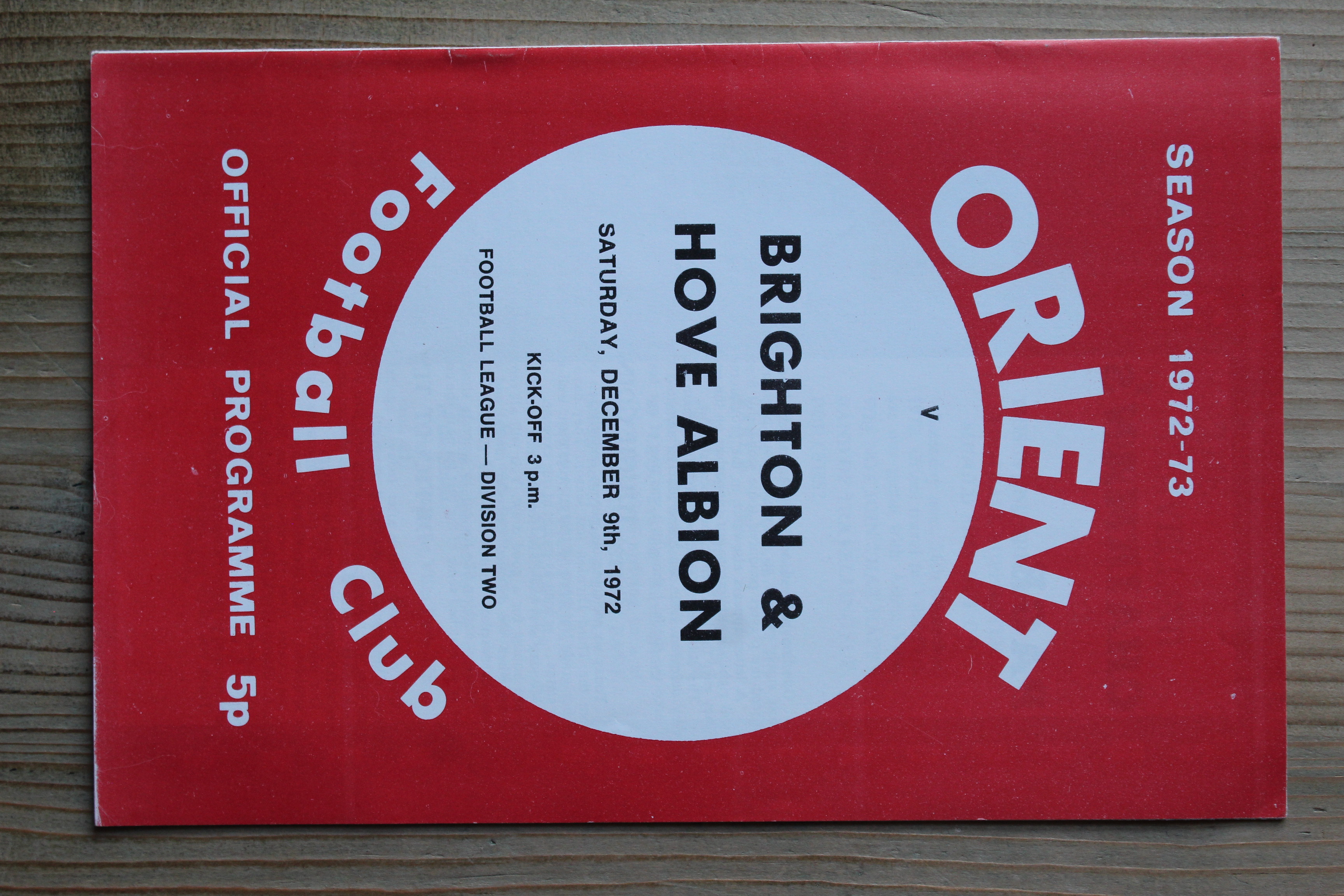 Orient v Brighton & Hove Albion FC