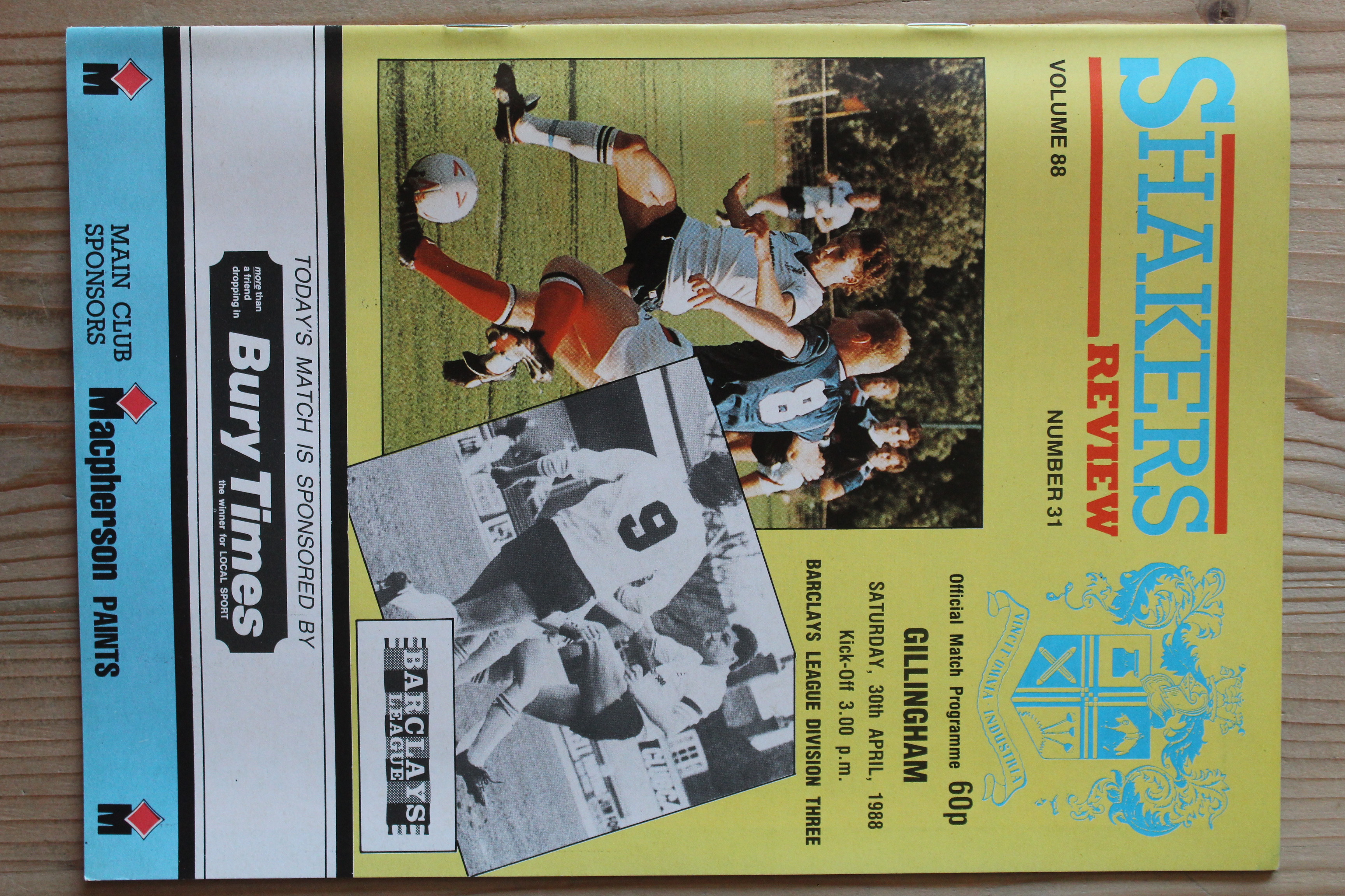 Bury FC v Gillingham FC