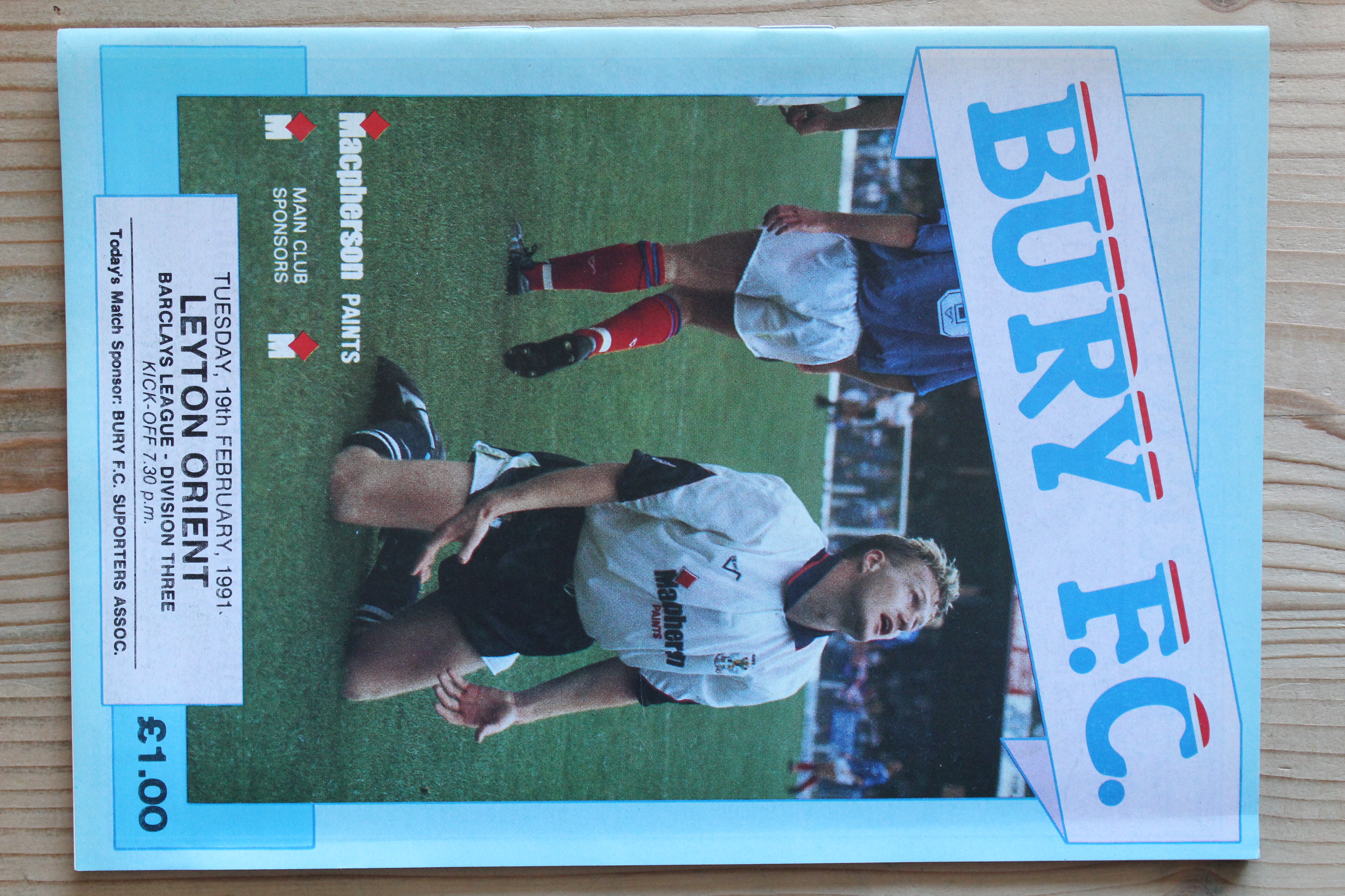 Bury FC v Leyton Orient FC