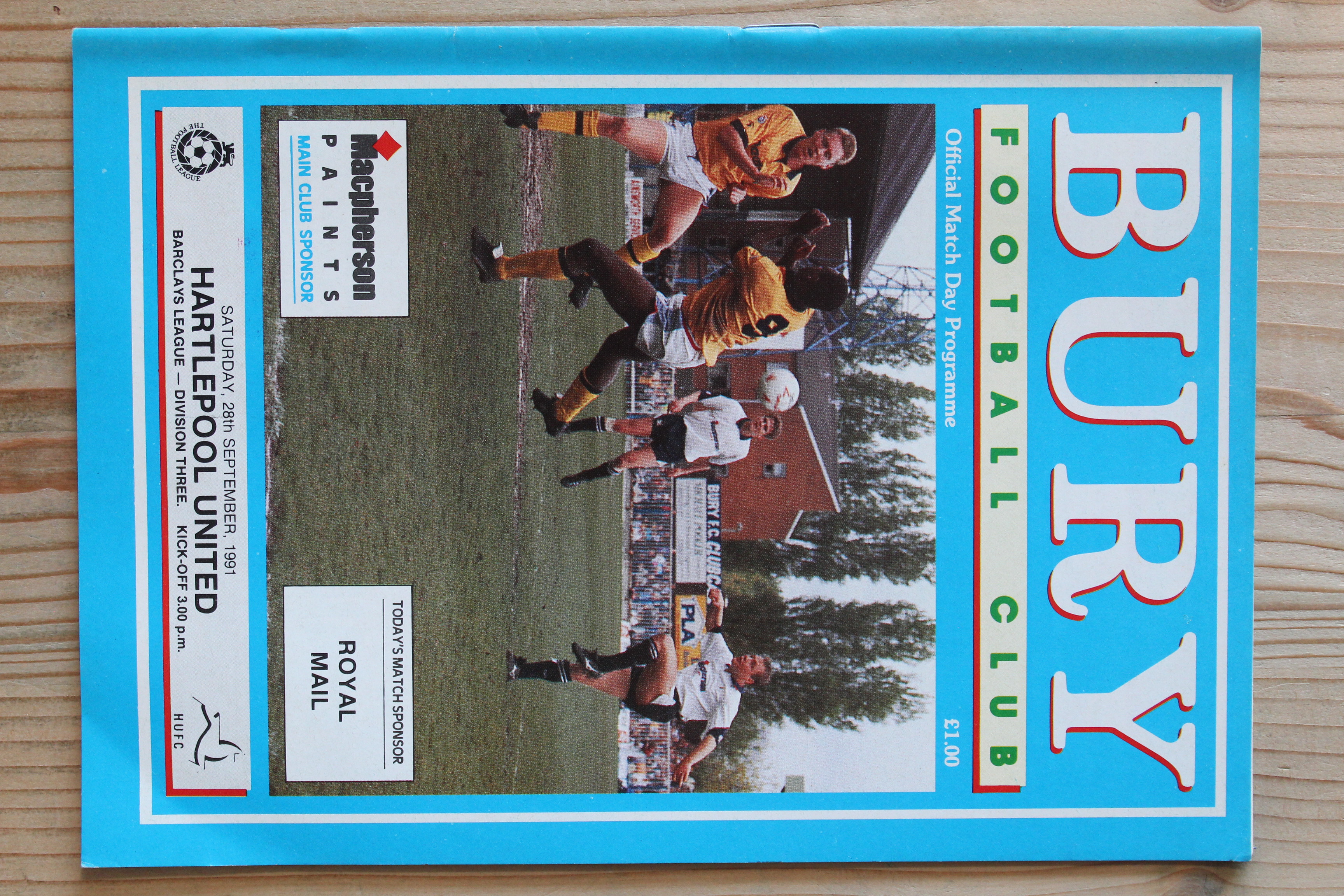 Bury FC v Hartlepool United