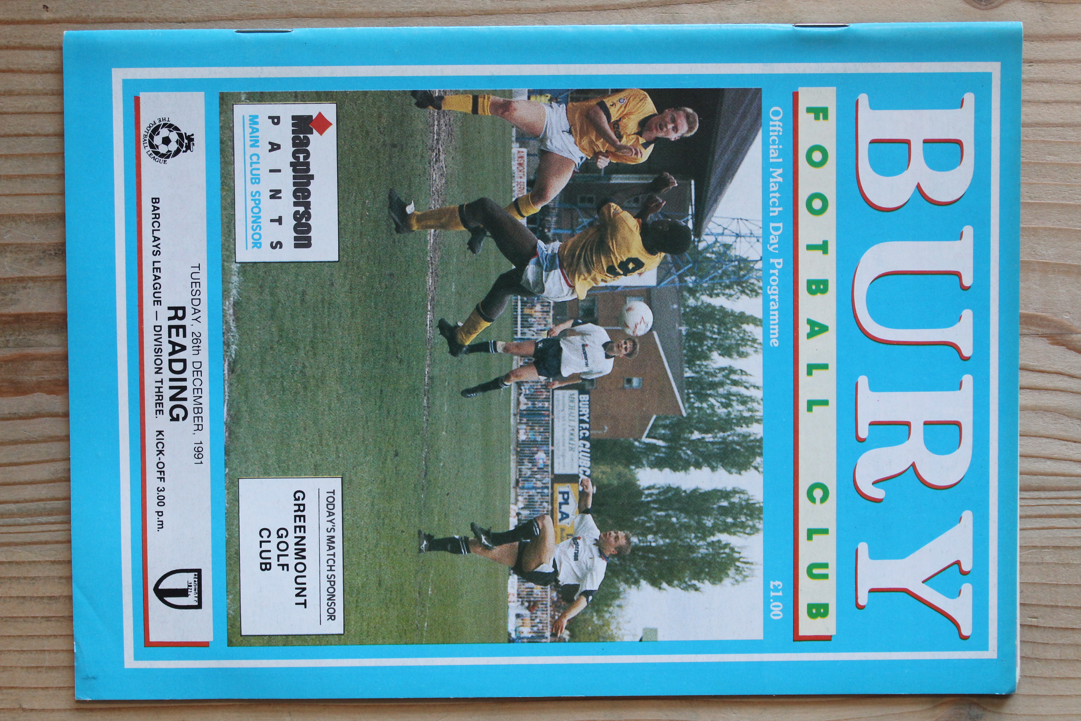 Bury FC v Reading FC